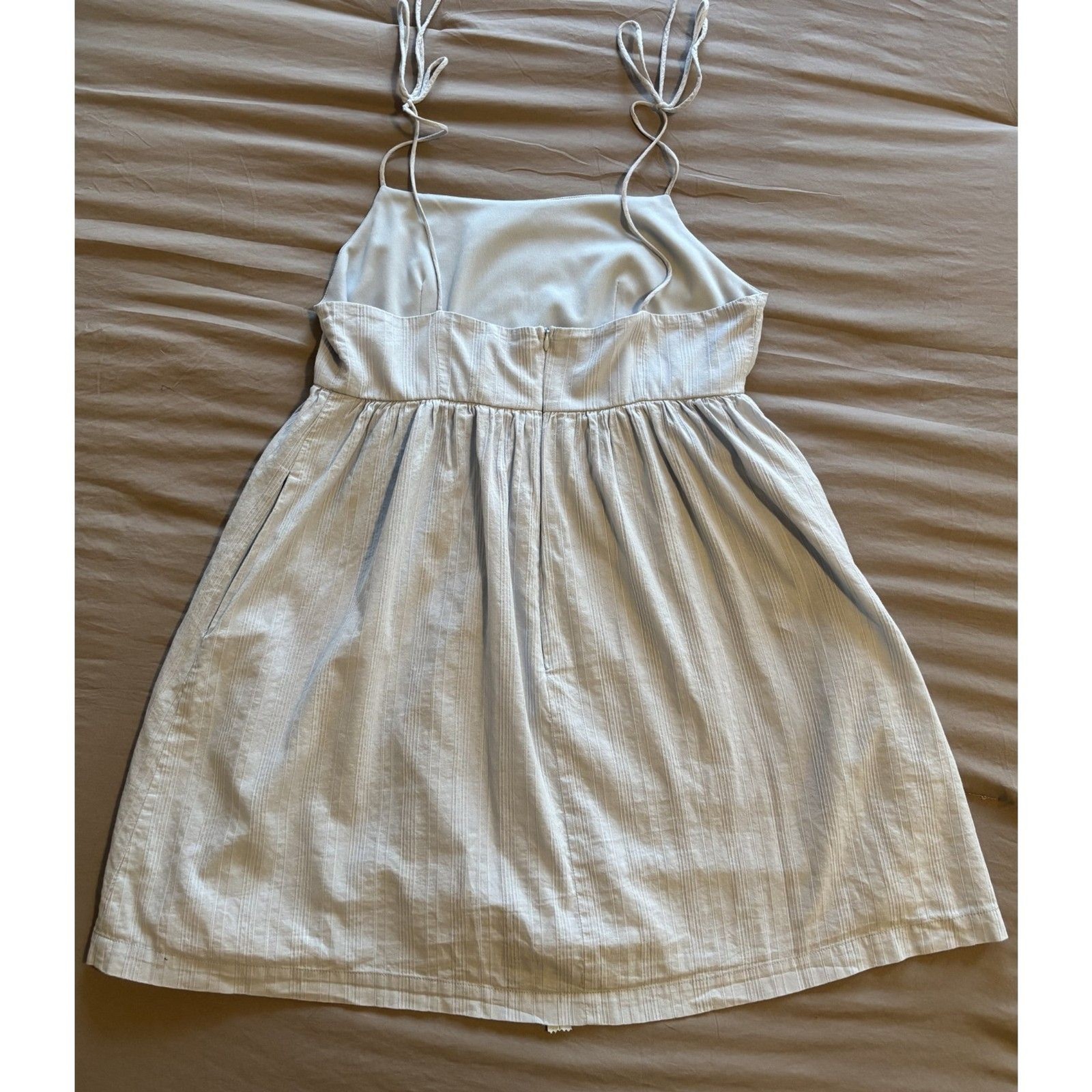 Altar’d State Light Blue Baby Doll Dress Spaghetti Straps With Pockets Size M