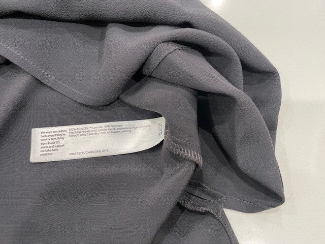 NWT! EILEEN FISHER $248 Size 3X ‘Graphite’ Gray Bateau Nk Dress Machine Wash!