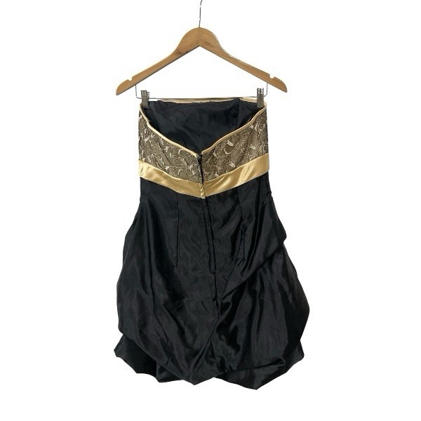 Jessica McClintock for Gunne Sax Black & Gold Bubble Mini Dress 9