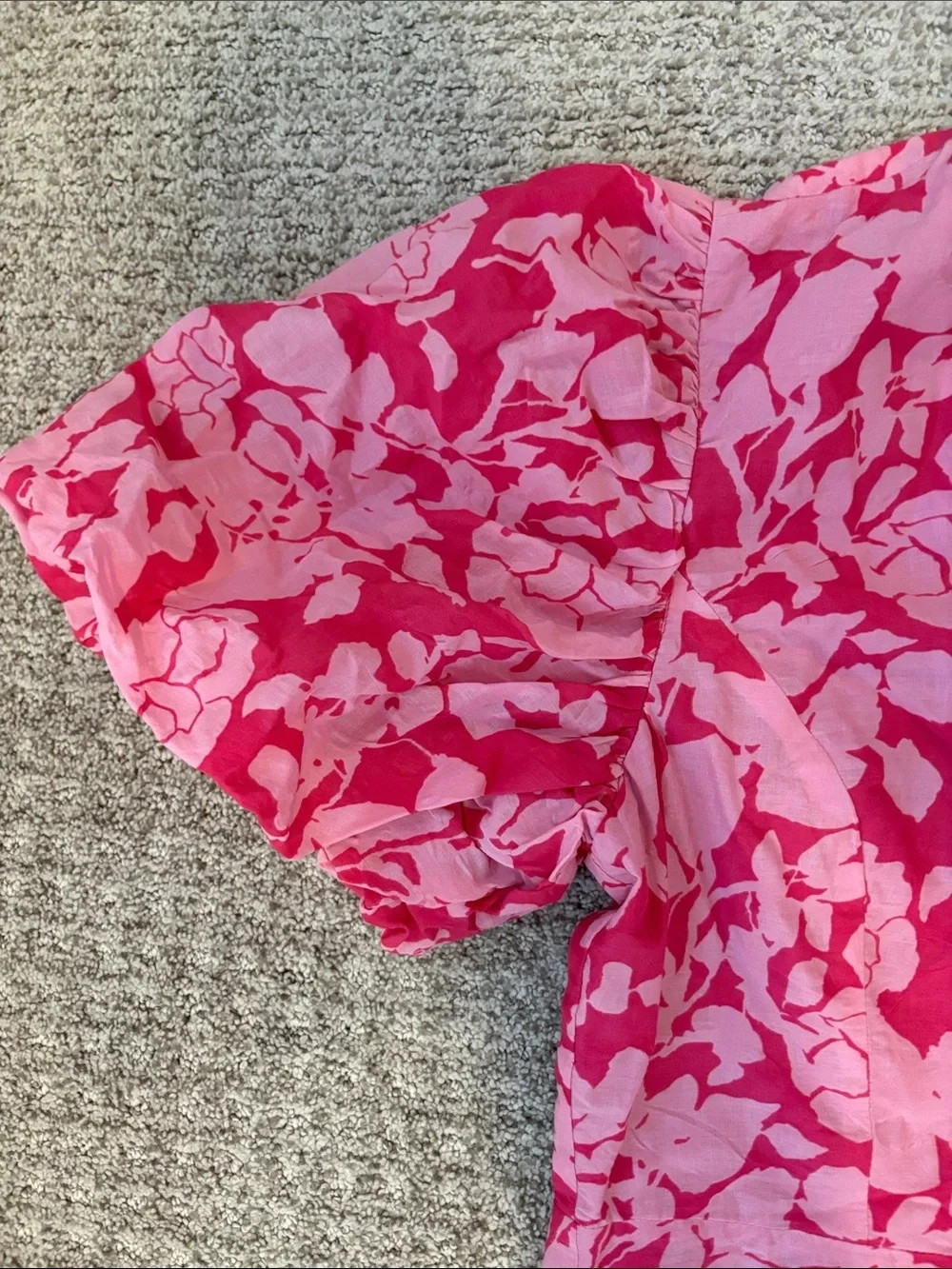 Endless Rose Pink Floral Mini Dress with V Neck Size Medium M