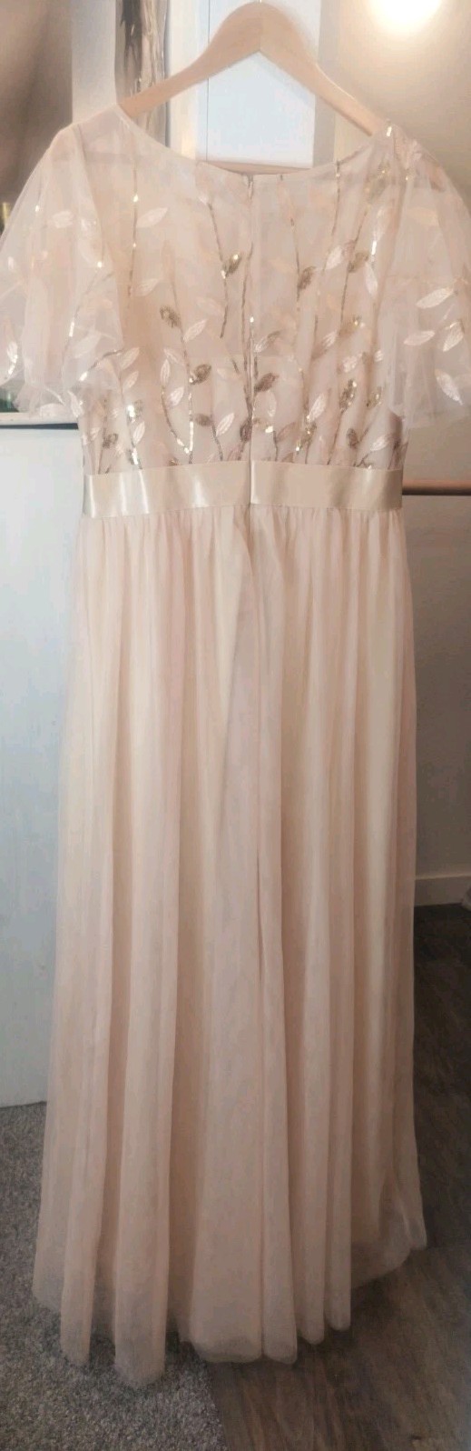 Ever Pretty Gold Sequin Floral Tulle Fairy Party Maxi Dress Bridal Glamour 4XL