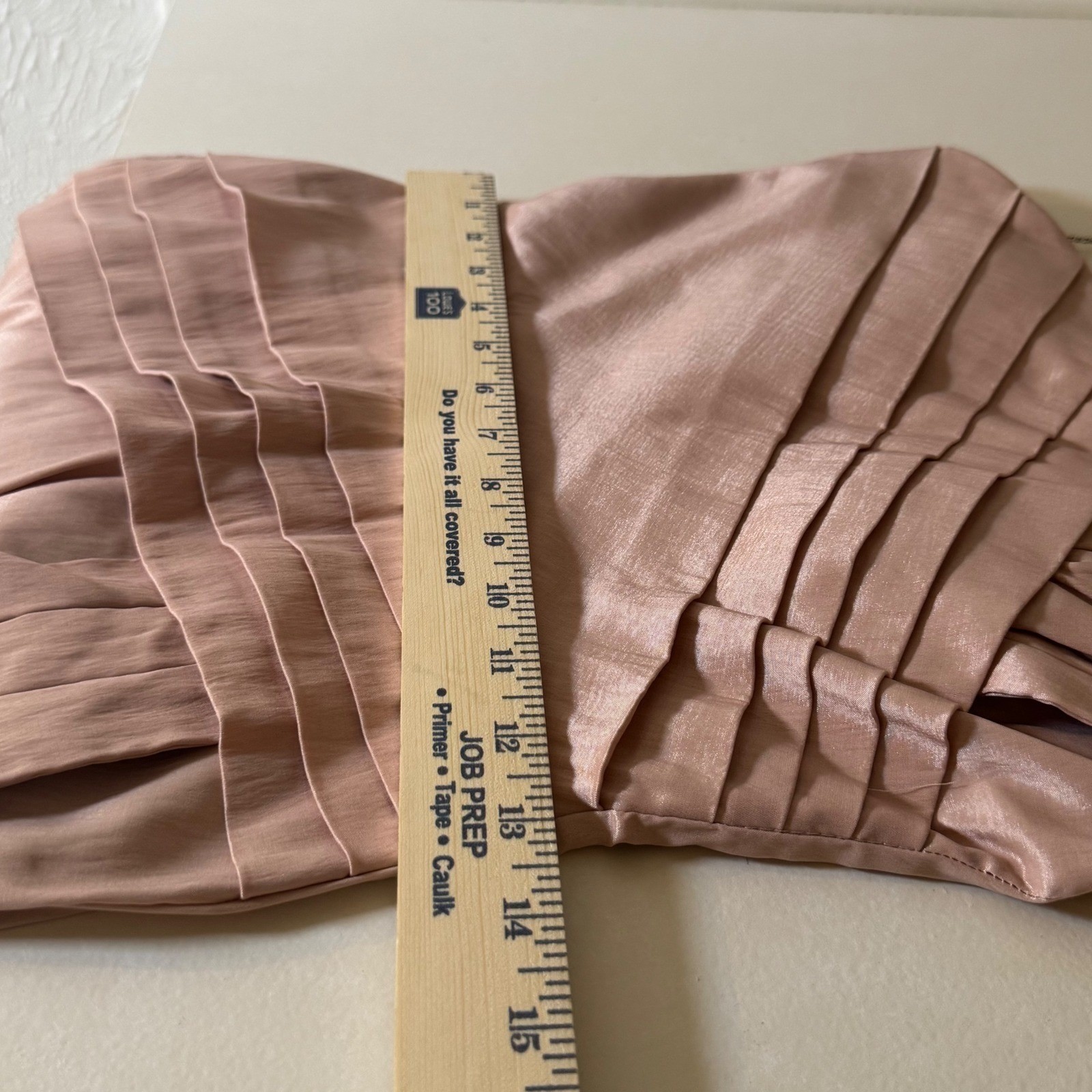 Strapless Pleated Cocktail Dress Pink/Peach Rose Gold Mini