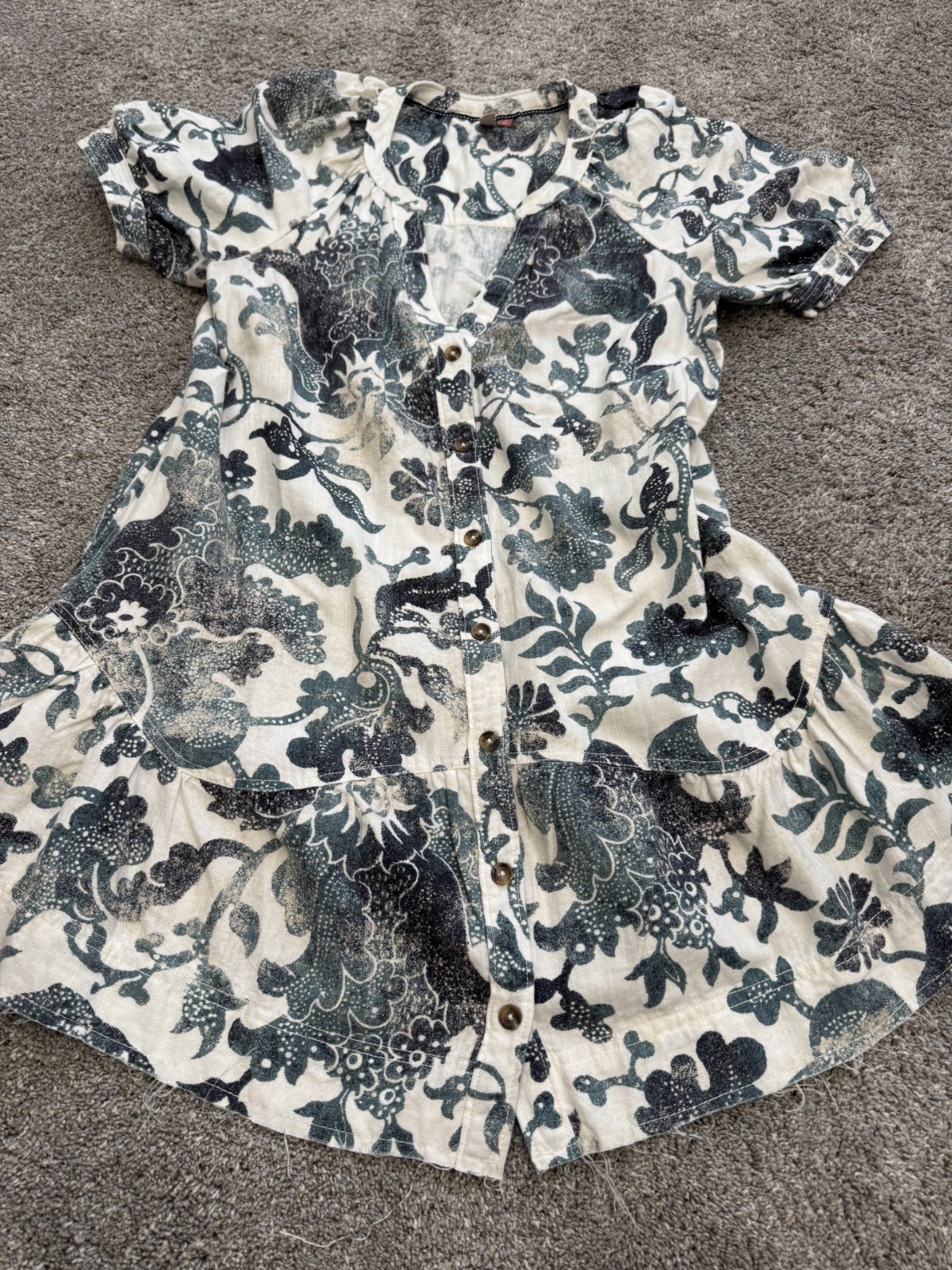 Anthropology Pilcro Women’s Mini Dress Size Medium Split Neck Summer Dress