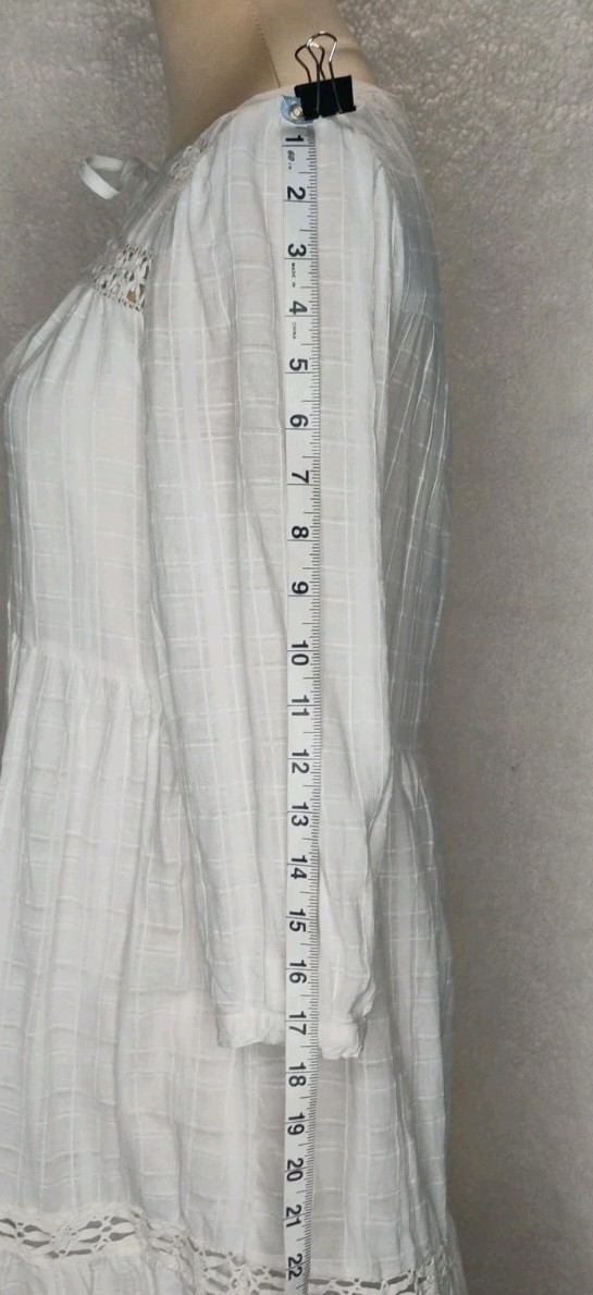 Knox Rose NWT Ivory Long Sleeve Peasent/Hippie Dress S