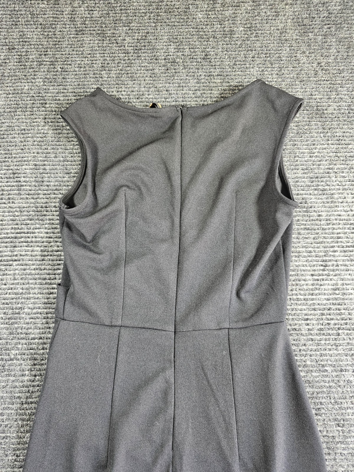 Miusol Sheath Dress Womens Small Black Stretch Sleeveless Slit Back Zip Cocktail