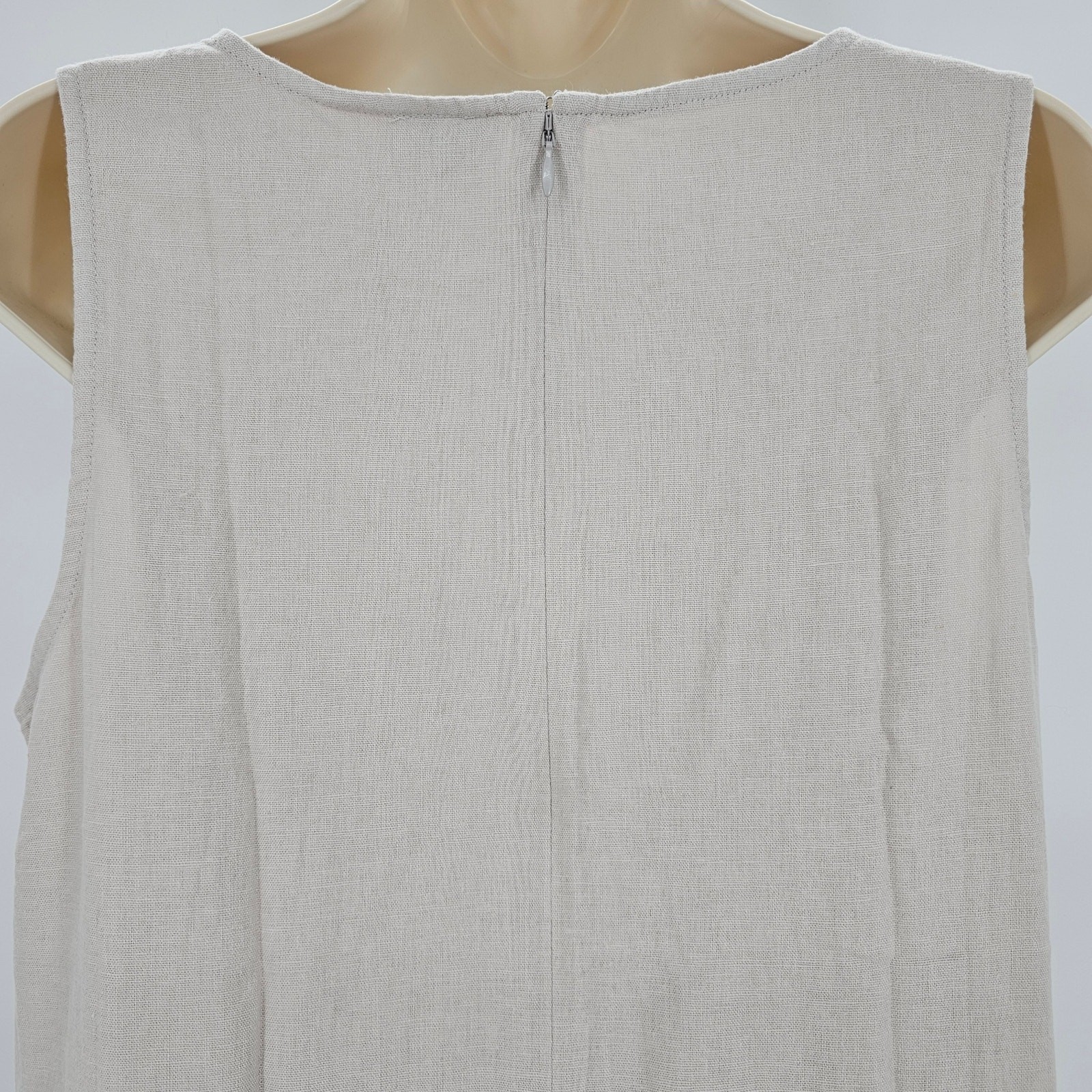 J. Crew Womans size 10 Linen Blend Shift Mini Tank Dress Sand/Tan CA406 NEW