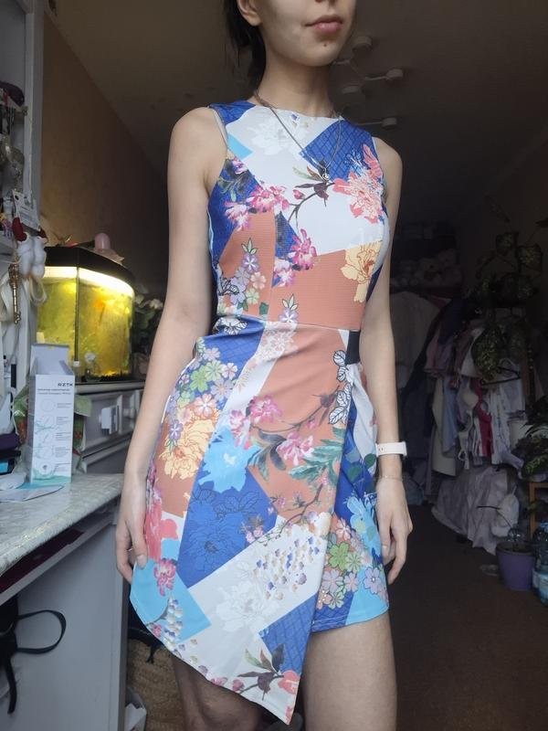 women dress multicolor knit XS