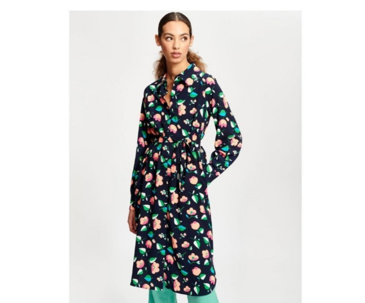 Essentiel Antwerp colorful floral midi shirtdress size EU 40 UK 12 US 8