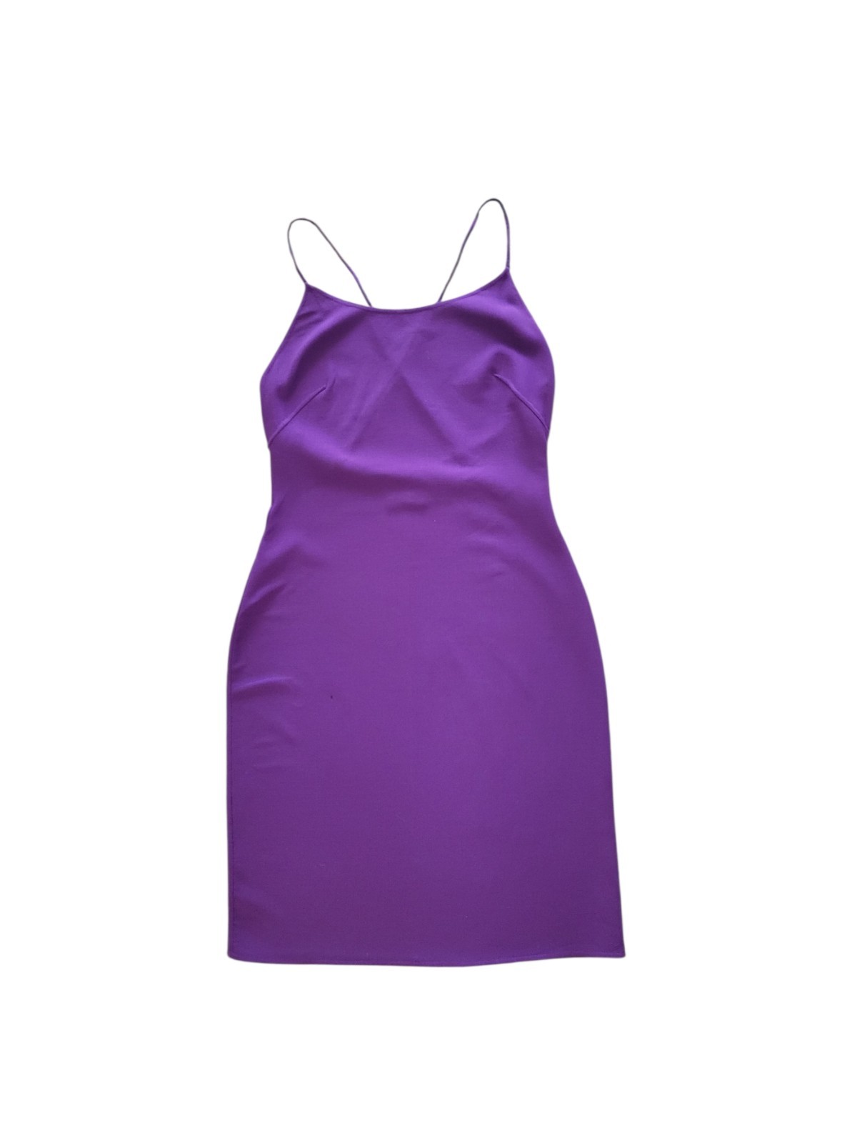 Celine Purple Spaghetti Strap Bodycon Dress