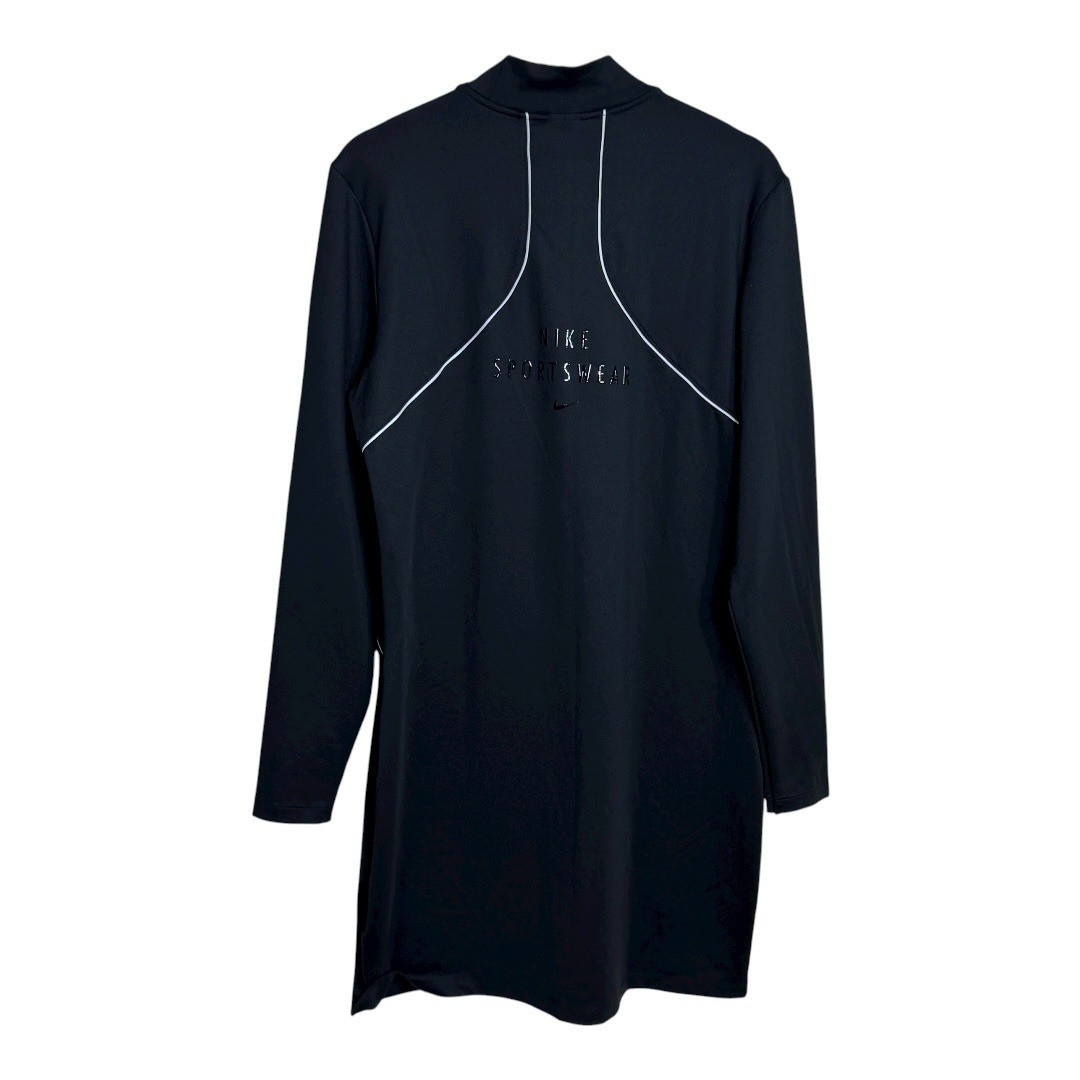 Nike Sportswear Black Mock Neck Long Sleeve Bodycon Dress XL