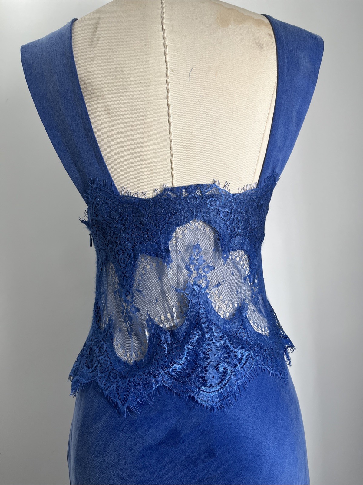 Third Form Women’s Visions Lace Floor Length Azure Blue Dress US Size 4