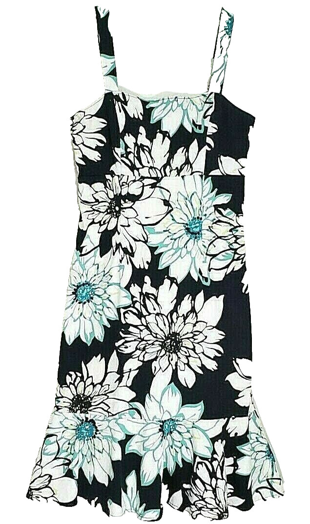 Sun Dress Madison Leigh Size 6 Floral Smocked Back Sleeveless w Straps Stretch