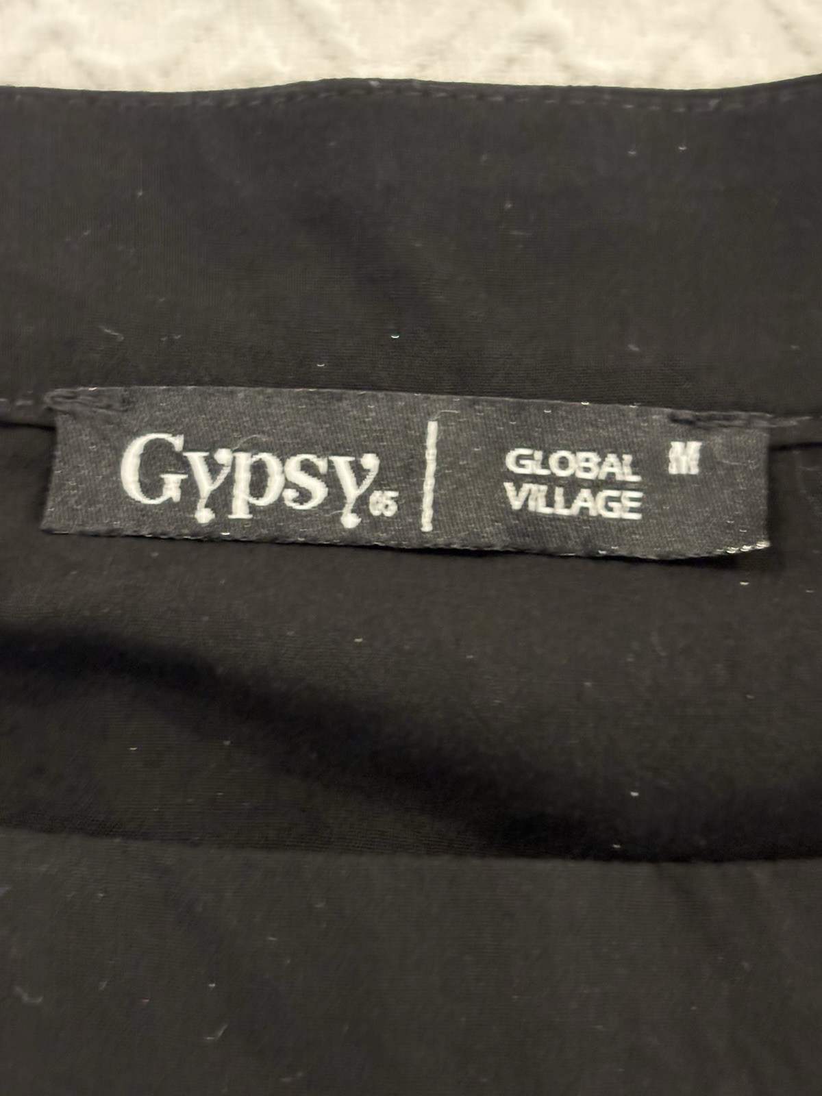 Gypsy 05 Global Village Total Crochet Dress M Fringe Boho Hippie Festival Party