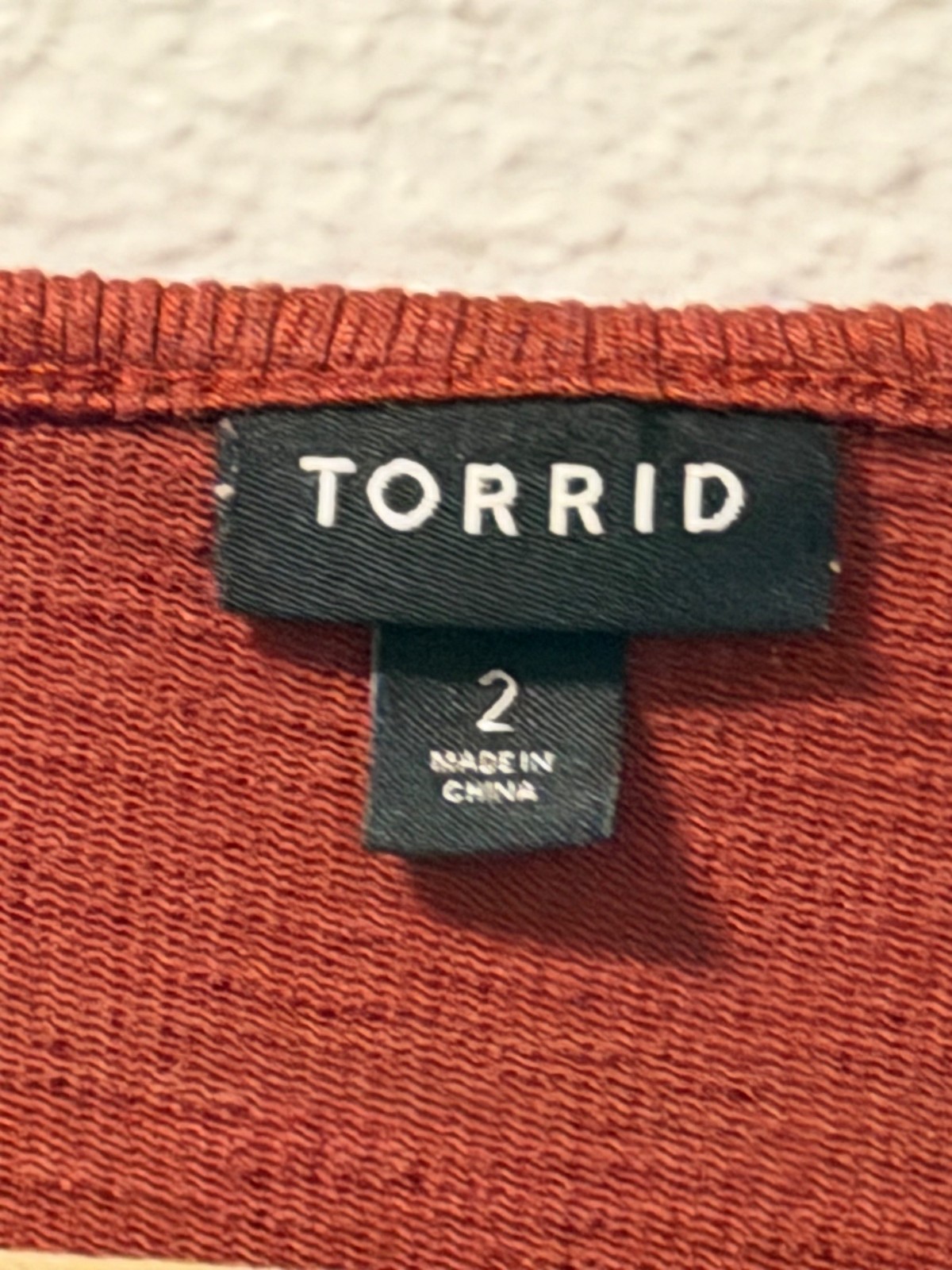 Torrid Rust Orange Ribbed V-Neck Dress Size 2X Short Sleeve Casual Dress