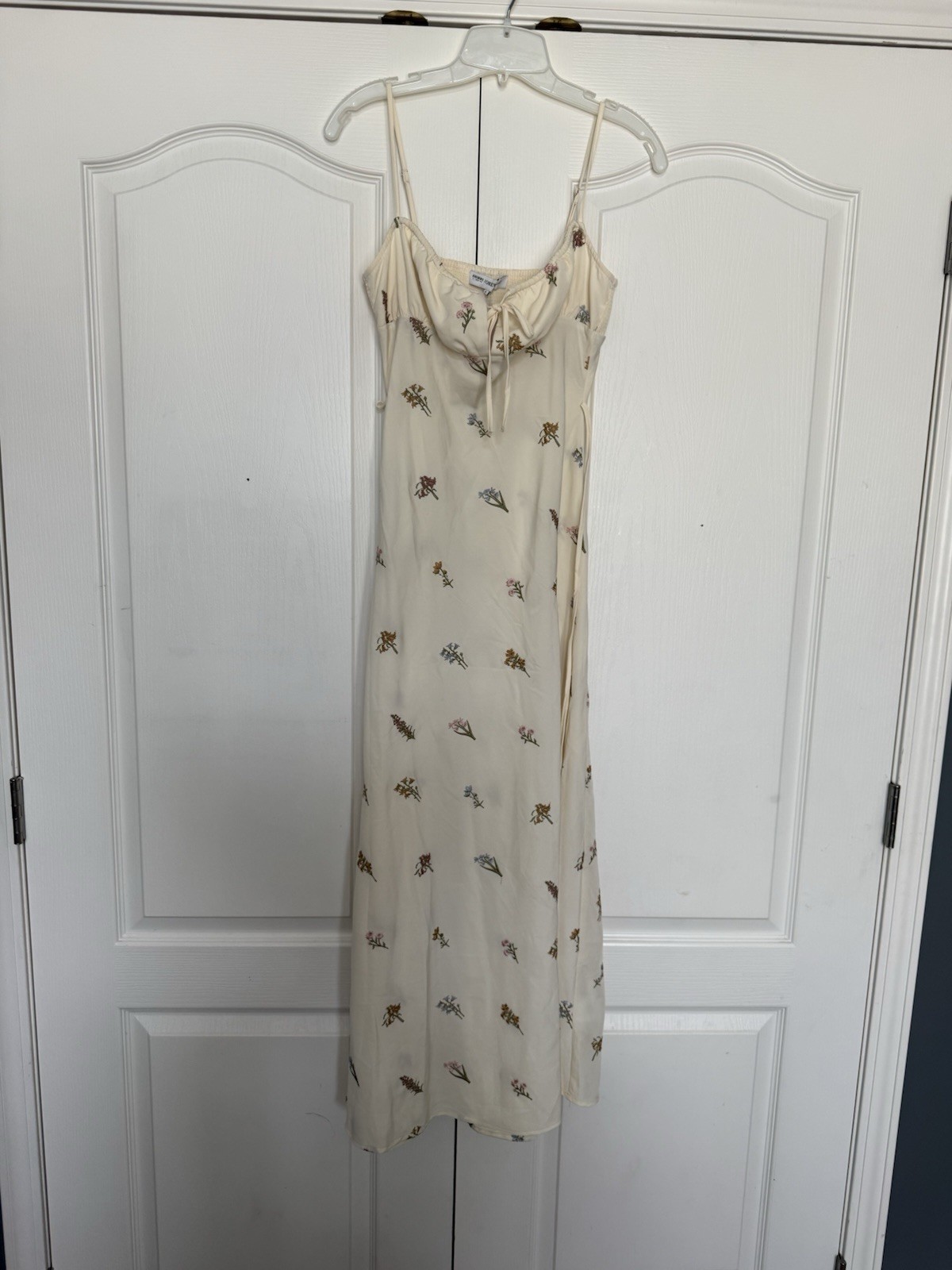 WeWoreWhat Ivory Cami Embroidered Floral Midi Dress Size Small NWT From Nuuly