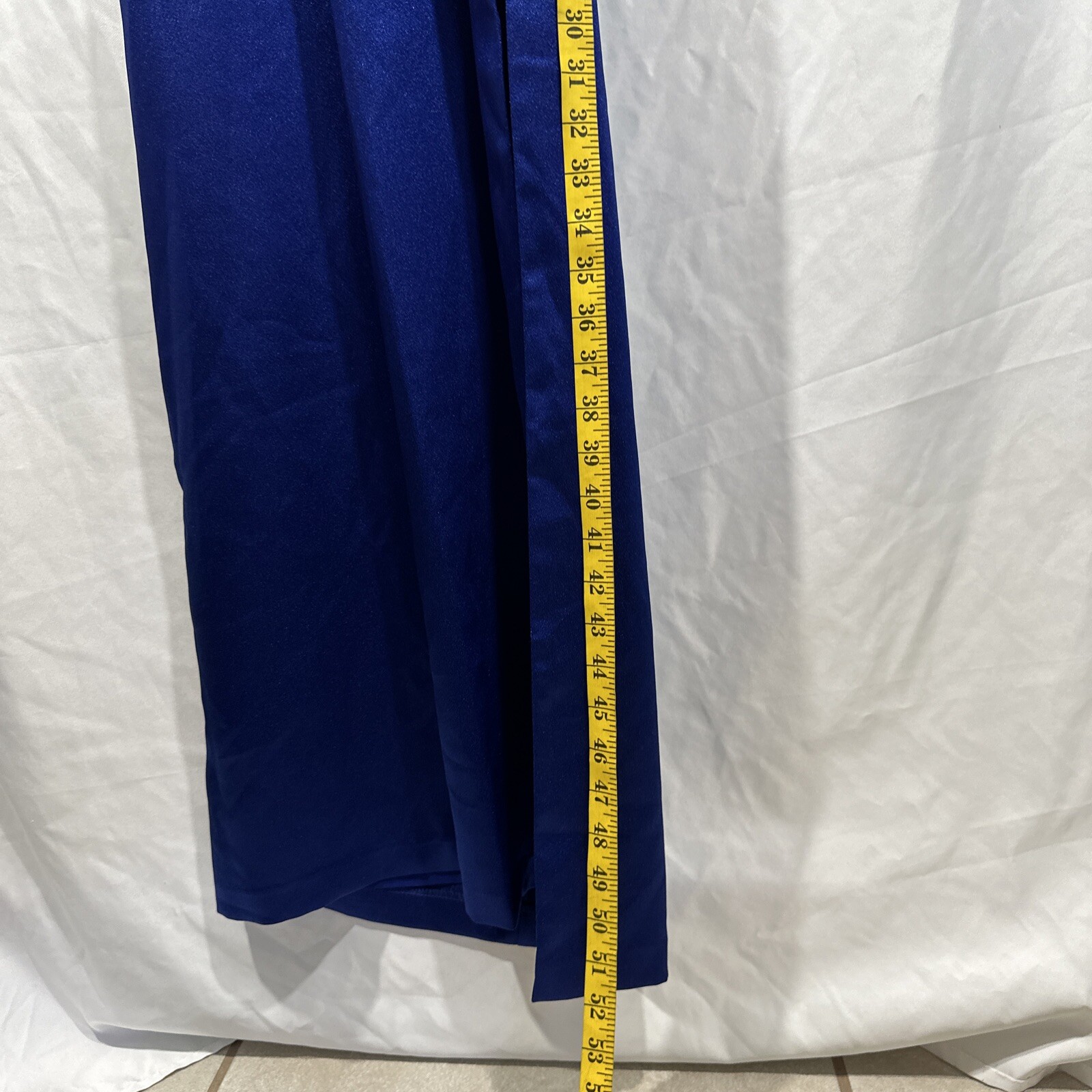 NWD Aidan by Aidan Mattox [ 6 ] Satin Cowl Neck Gown in Royal Sapphire #G1212