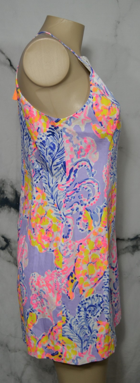 LILLY PULITZER Lilac Verbena Turtle Print So Snappy Pearl Shift Dress 6 Lined