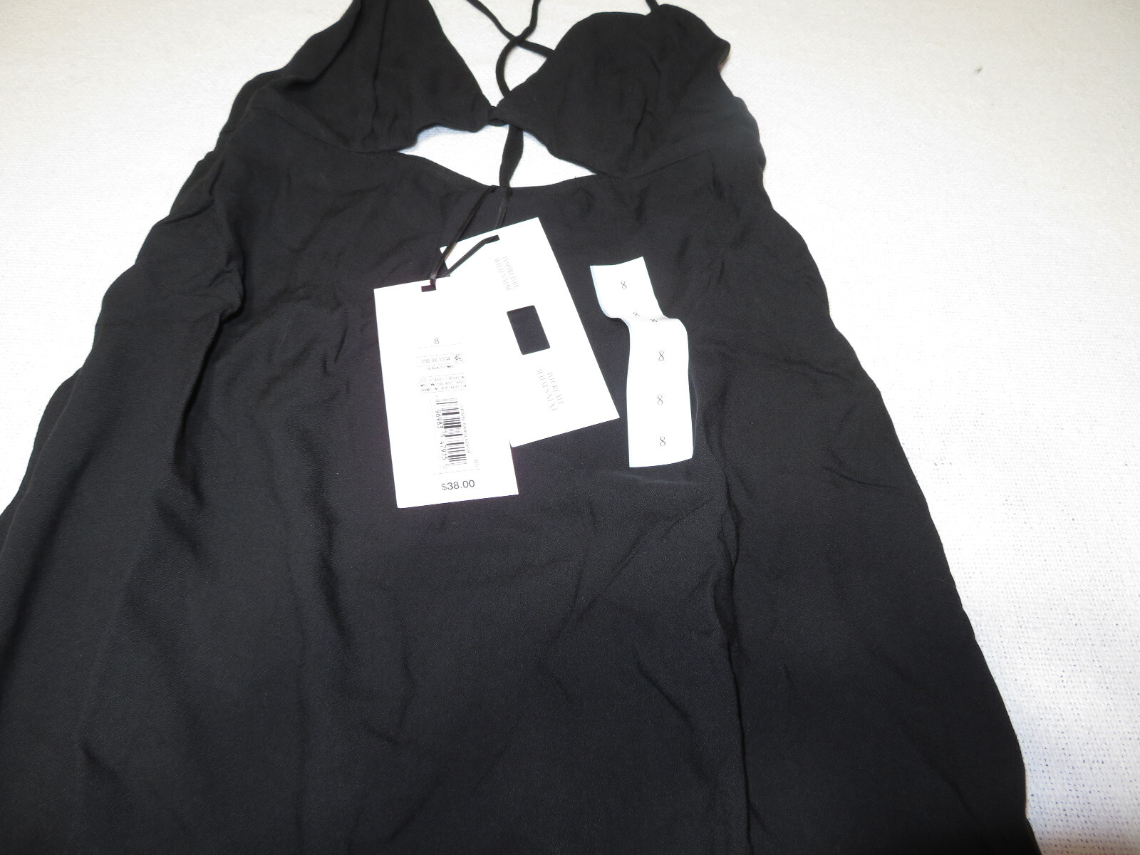 Future Collective Lined Strappy Black Cutout Midi Slip Dress Women’s Size 8 F11