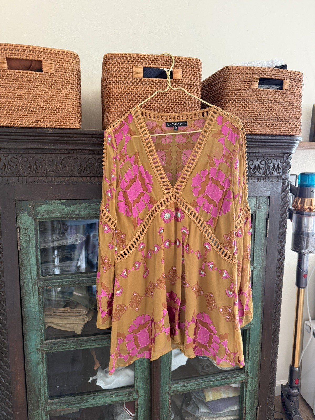 For Love and Lemons Barcelona A-Line Lace Mini Dress Red Sz S. Worn once.