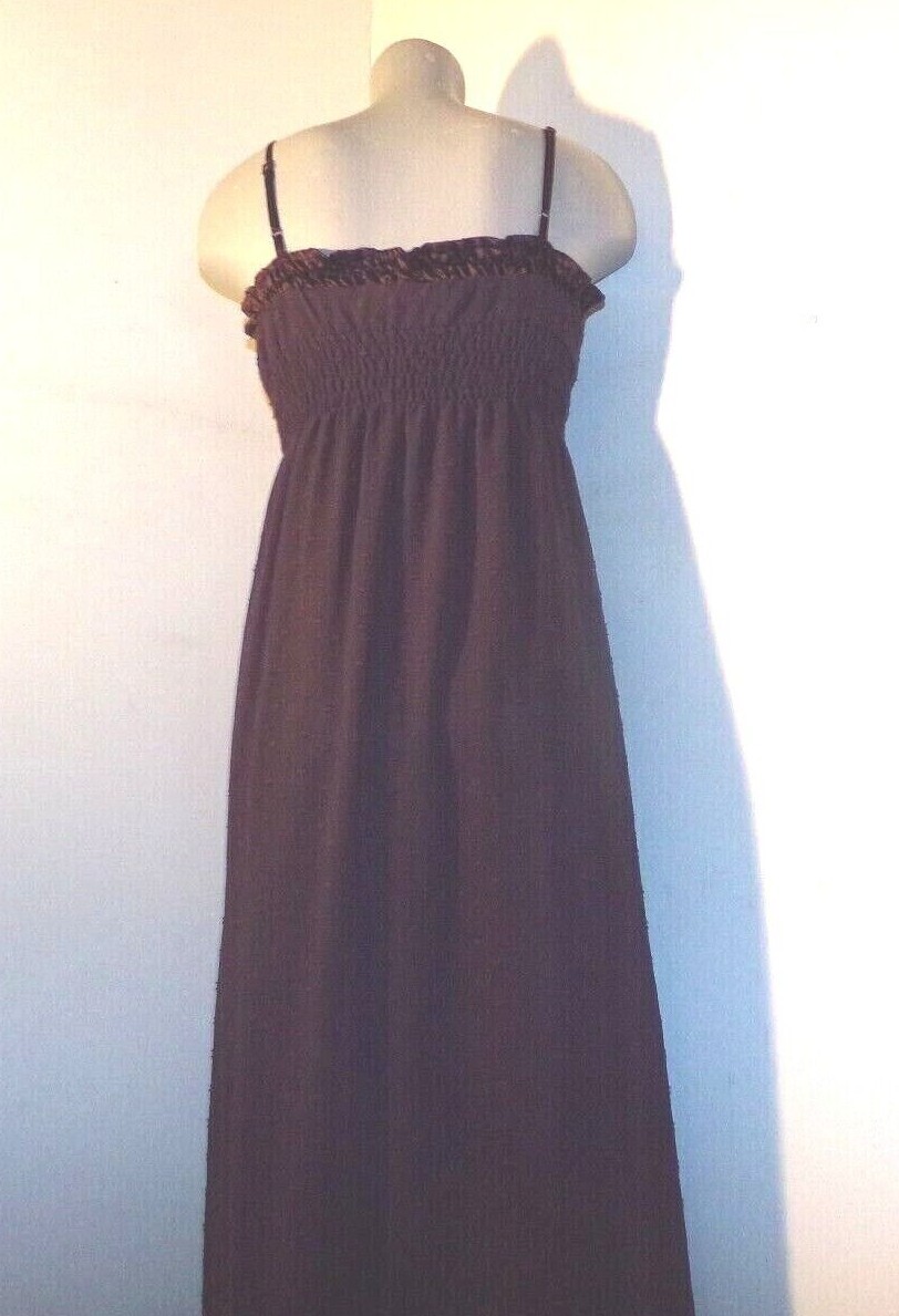 NWT $35 PINK COLLECTION Size Small Wine Maxi Dress Party Cruise Spaghetti Straps
