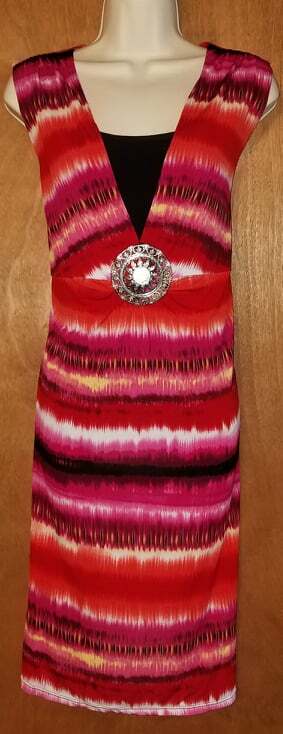 Elementz Dress 👗 Size XL / Casual / Layered / Metal Buckle / Bright Colors