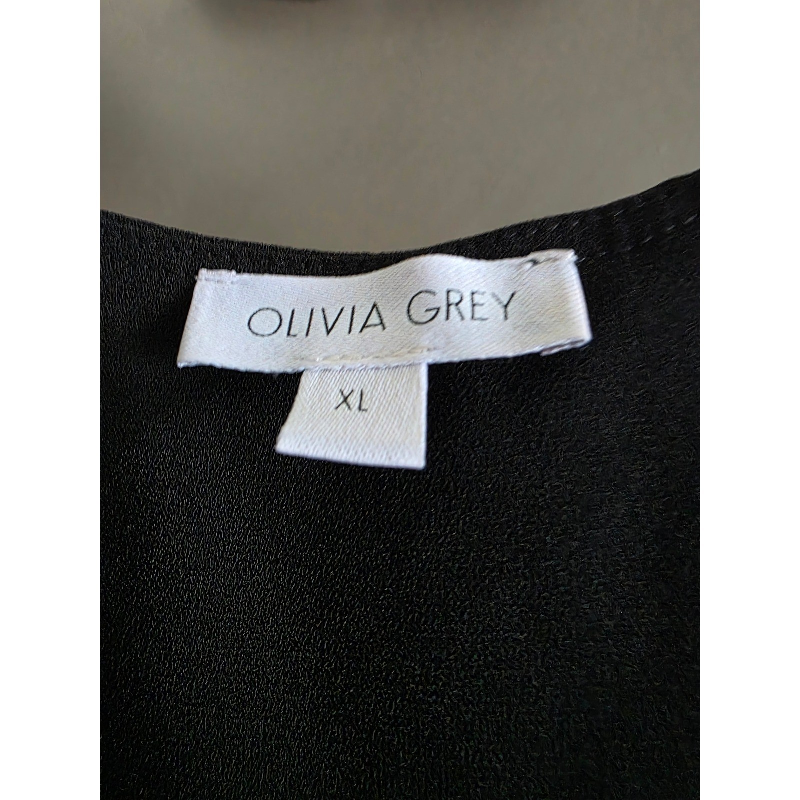 Olivia Grey Black Wrap Dress High Low Sleeveless Spaghetti Strap Women XL
