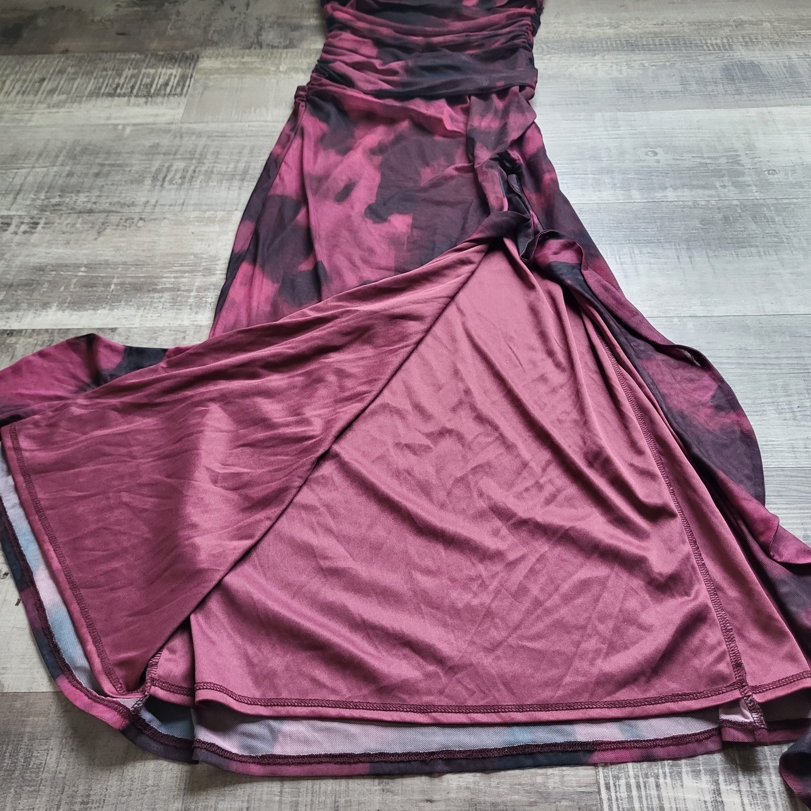 ASOS Fairycore Whimsigoth Y2K Handkerchief Hem Dress Ruched Mesh Size 6 Mcbling