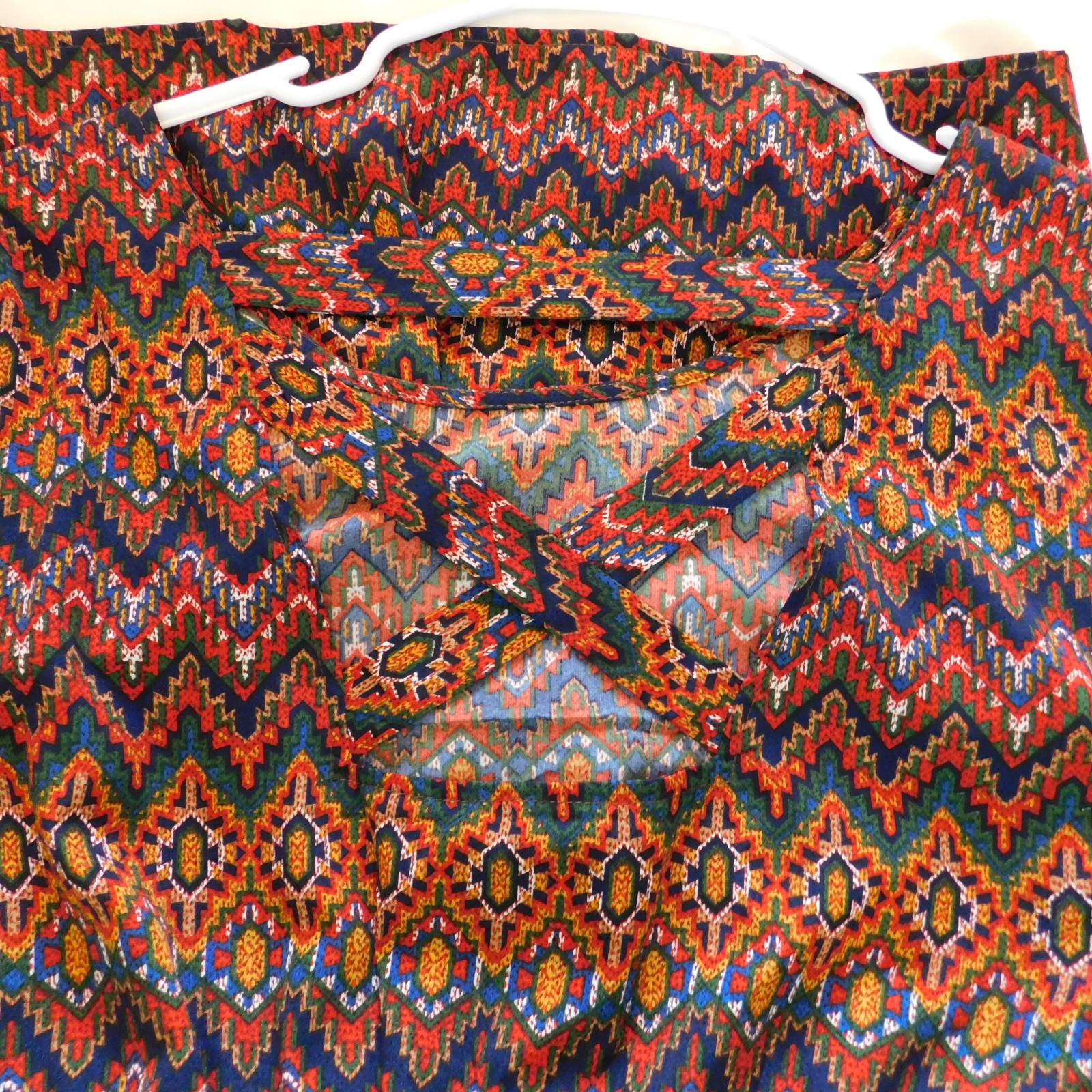 Alythea Boho Tribal Print Mini Dress Pockets Fit & Flare Aztec Festival Small
