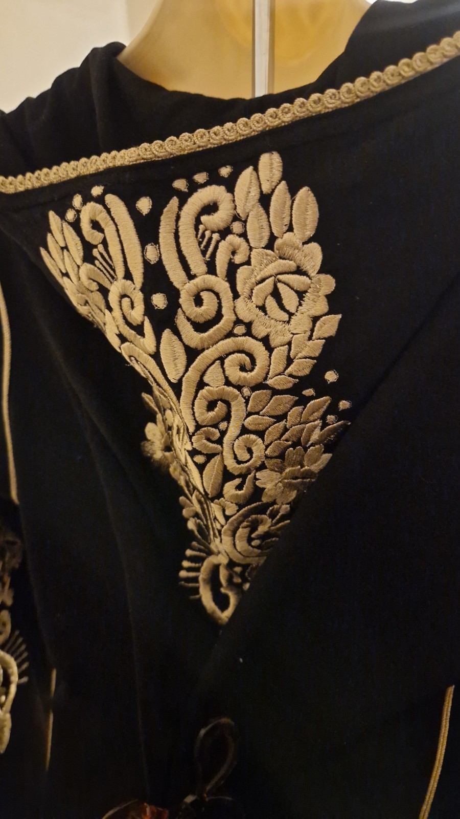 Tailor-Made Black Moroccan Jellaba – Mlefa Fabric