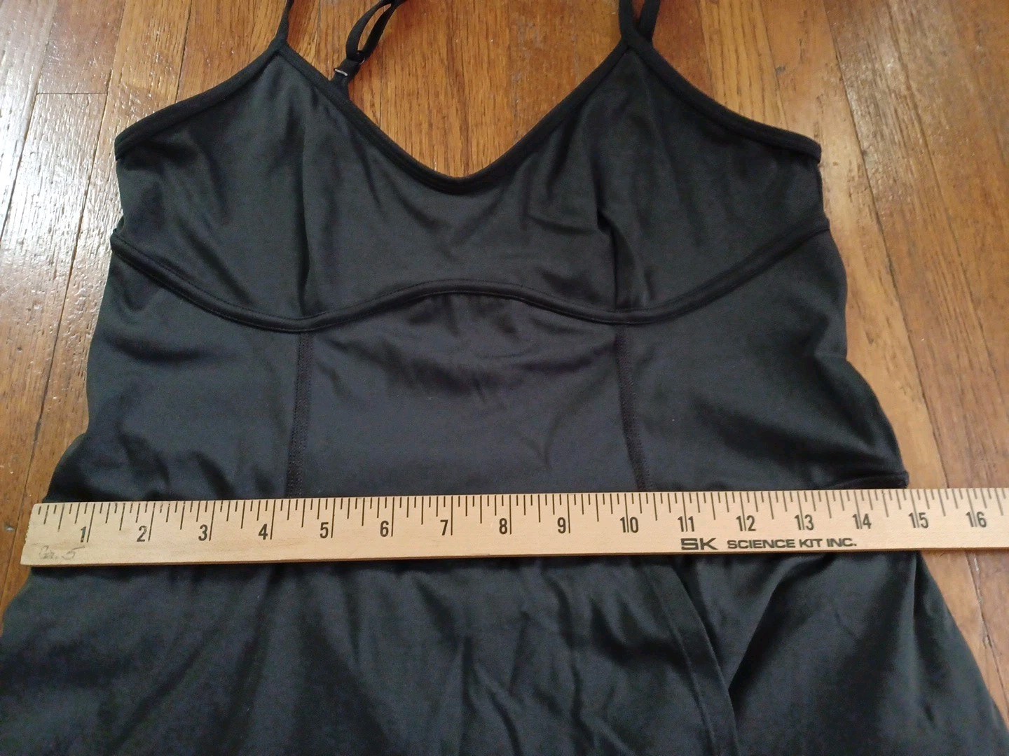 JoyLab Black Athletic Mini Tank Dress Faux Wrap Shorts Sz MED Summer Swim Active