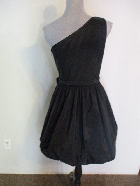 Lilly Pulitzer FAB! Sondralee One Shoulder Tafetta Pocket Bubble Dress Black 6