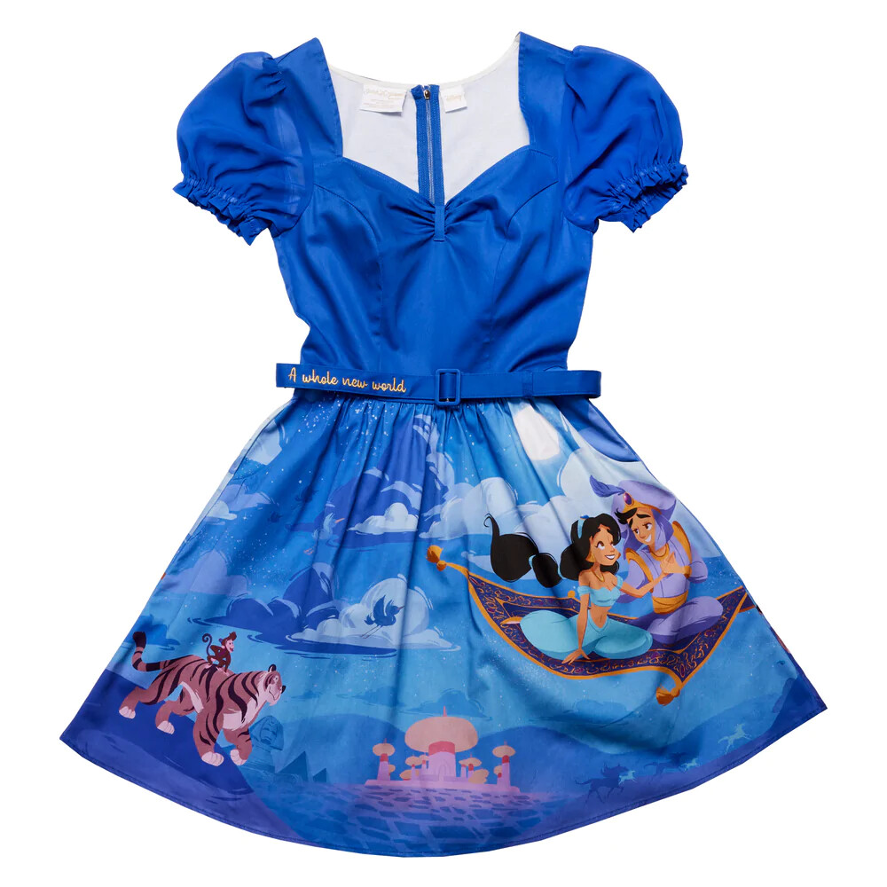 Loungefly Disney SS Aladdin Magic Carpet Ride “Allison” Dress M-Medium