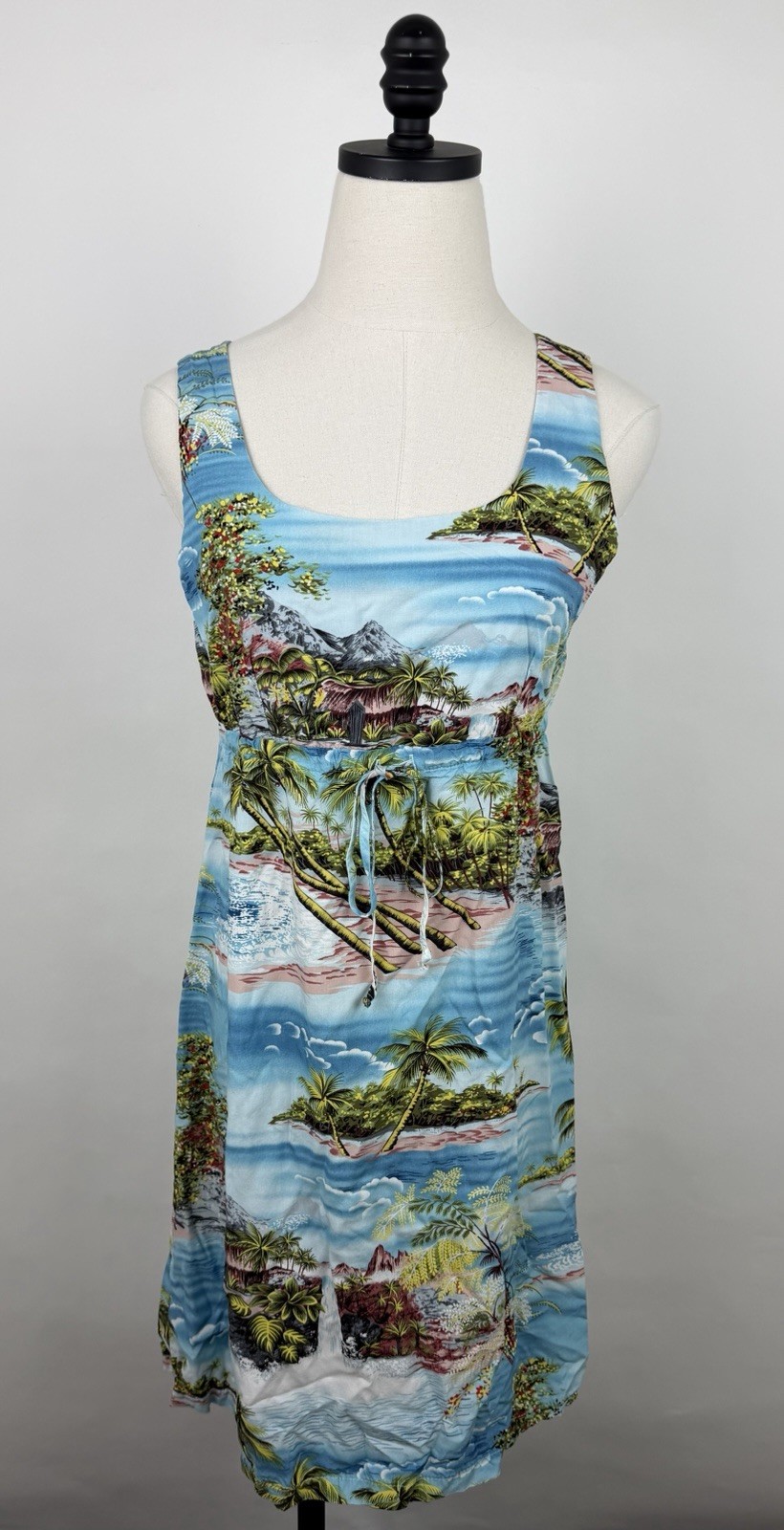 RJC Puanani Hawaiian Dress Womens Small Retro Aloha Mini Dress Empire Waist