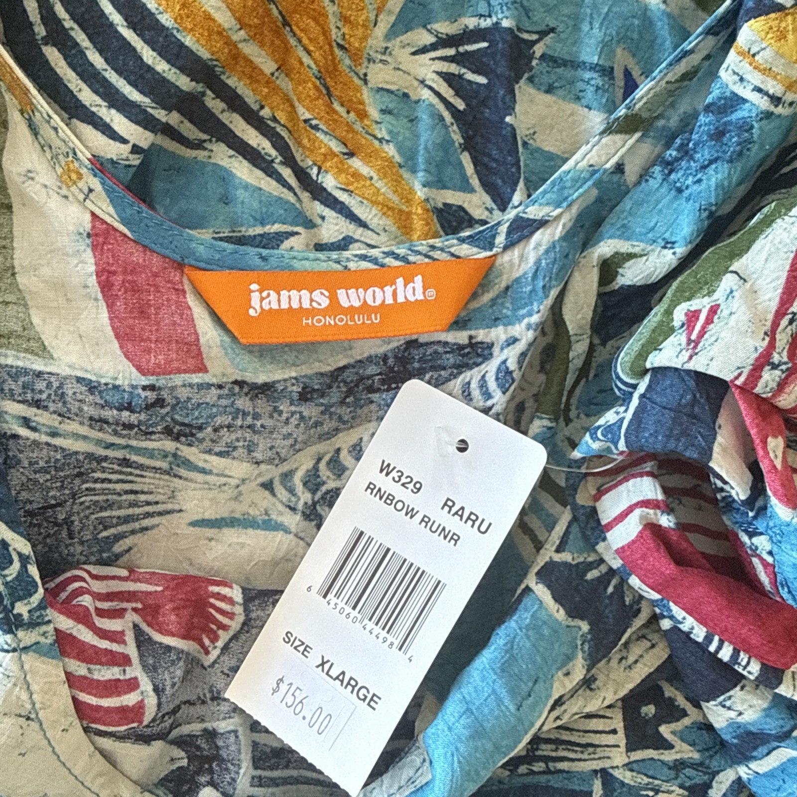 NWT $156 Jams World Jackie Dress Rainbow Runner Beach XL Fish Waves Honolulu