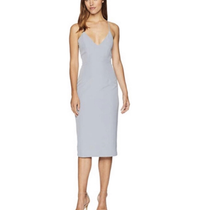 Bardot Open Back Dress in Dusty Blue SZ US 12/XL NWT