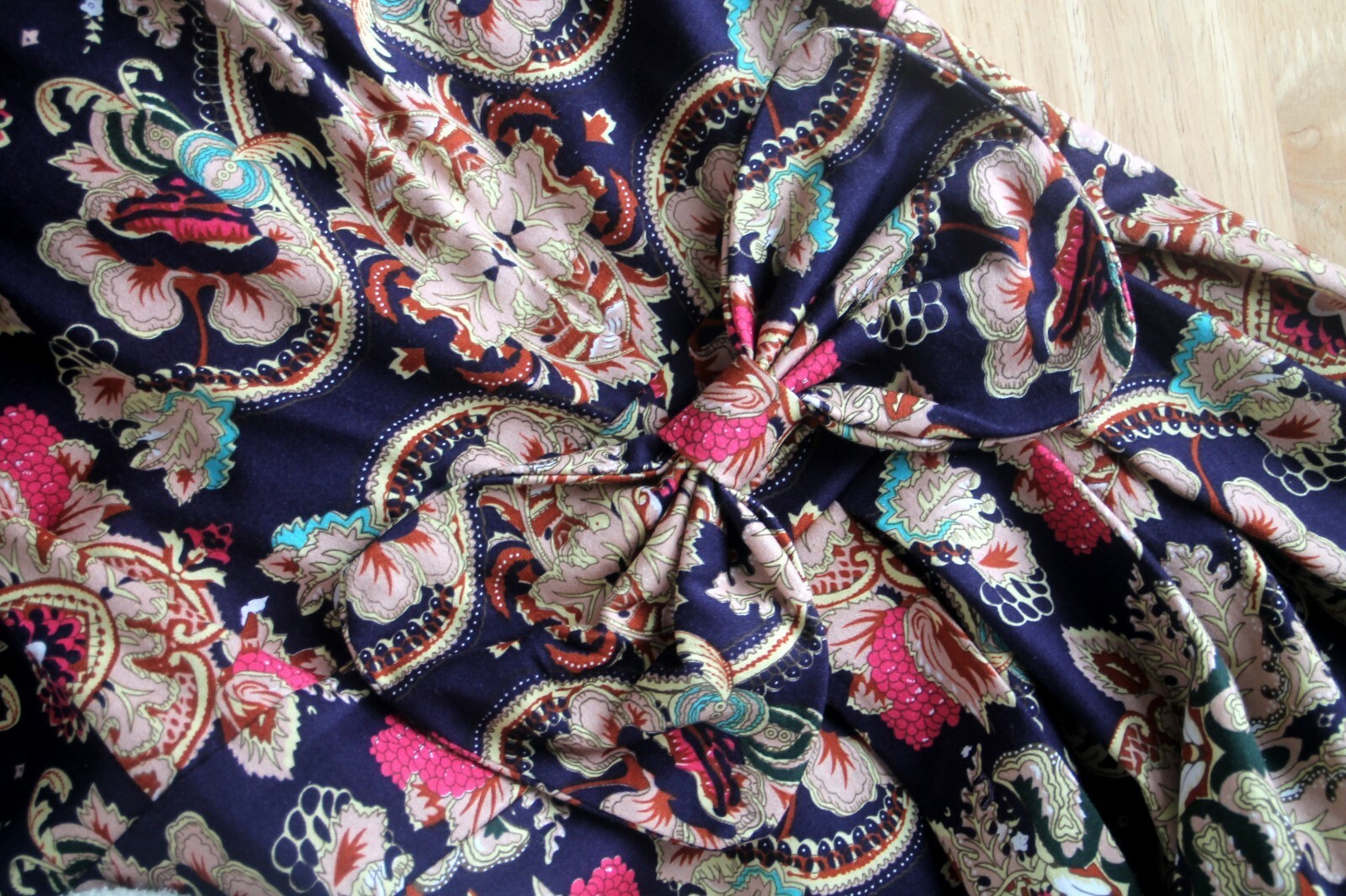Joe Browns Gold Cream Navy Fleur De Lys Dress UK 12 Summer Boho Occasion NEW