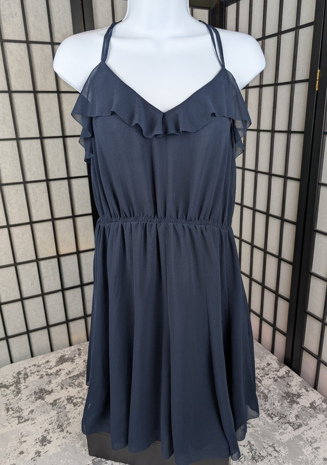 Juicy Couture Women’s Navy Blue Sz 4 Regal Georgette Dress NOS 2013 NEW JG007785