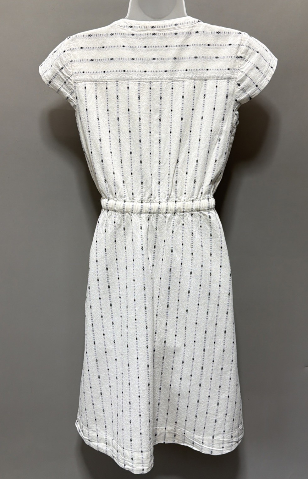 LOFT Dress Womens White Button Front Collar Pockets Midi Modest 00P