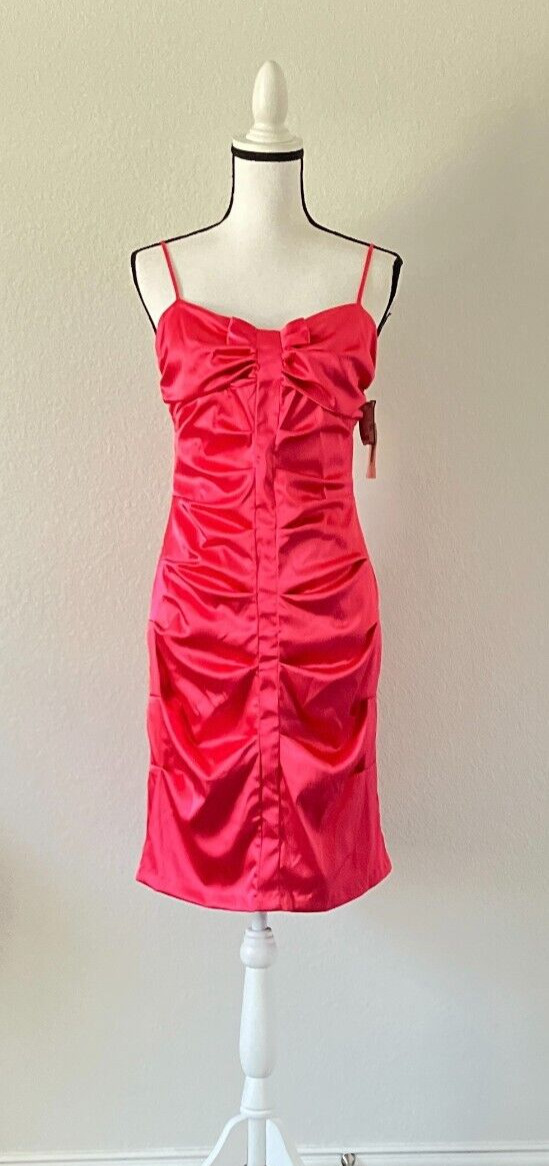NWT Size 11/12 Bright Pink Party Dress, Size S New Years Eve Dress, Formal Satin