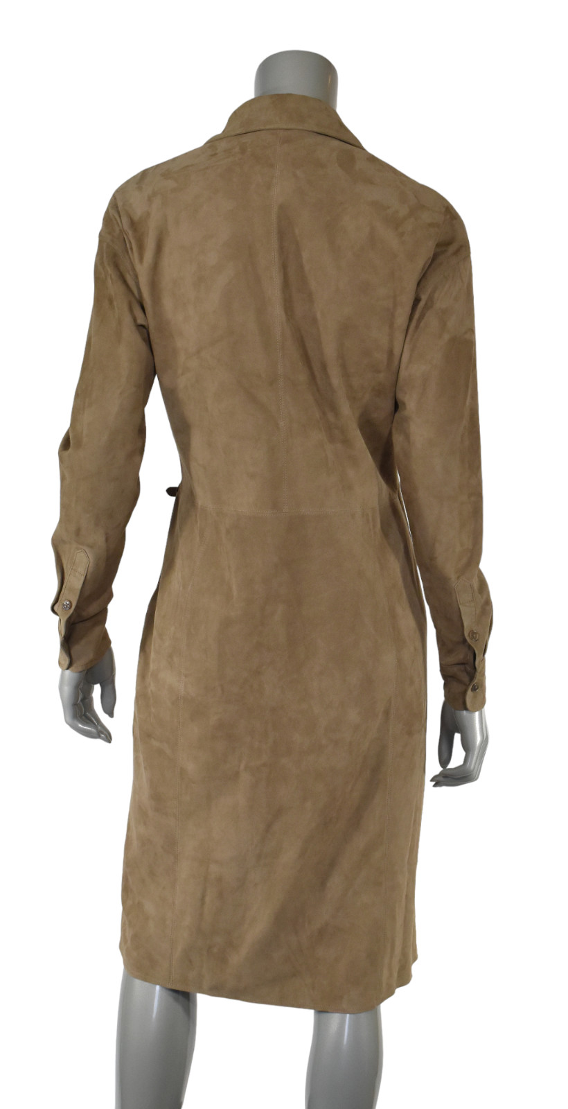 Ralph Lauren Purple Label Brown Leather Wrap Buckle Dress New $2990