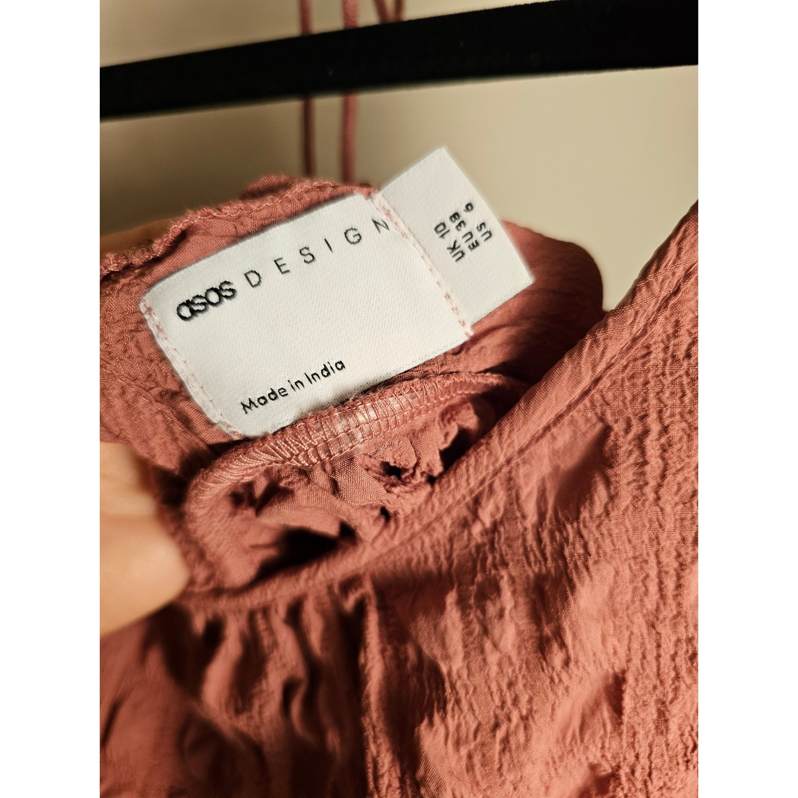 ASOS Designs Low Back Surplice Fit Bubble Sleeve Mini Tunic
