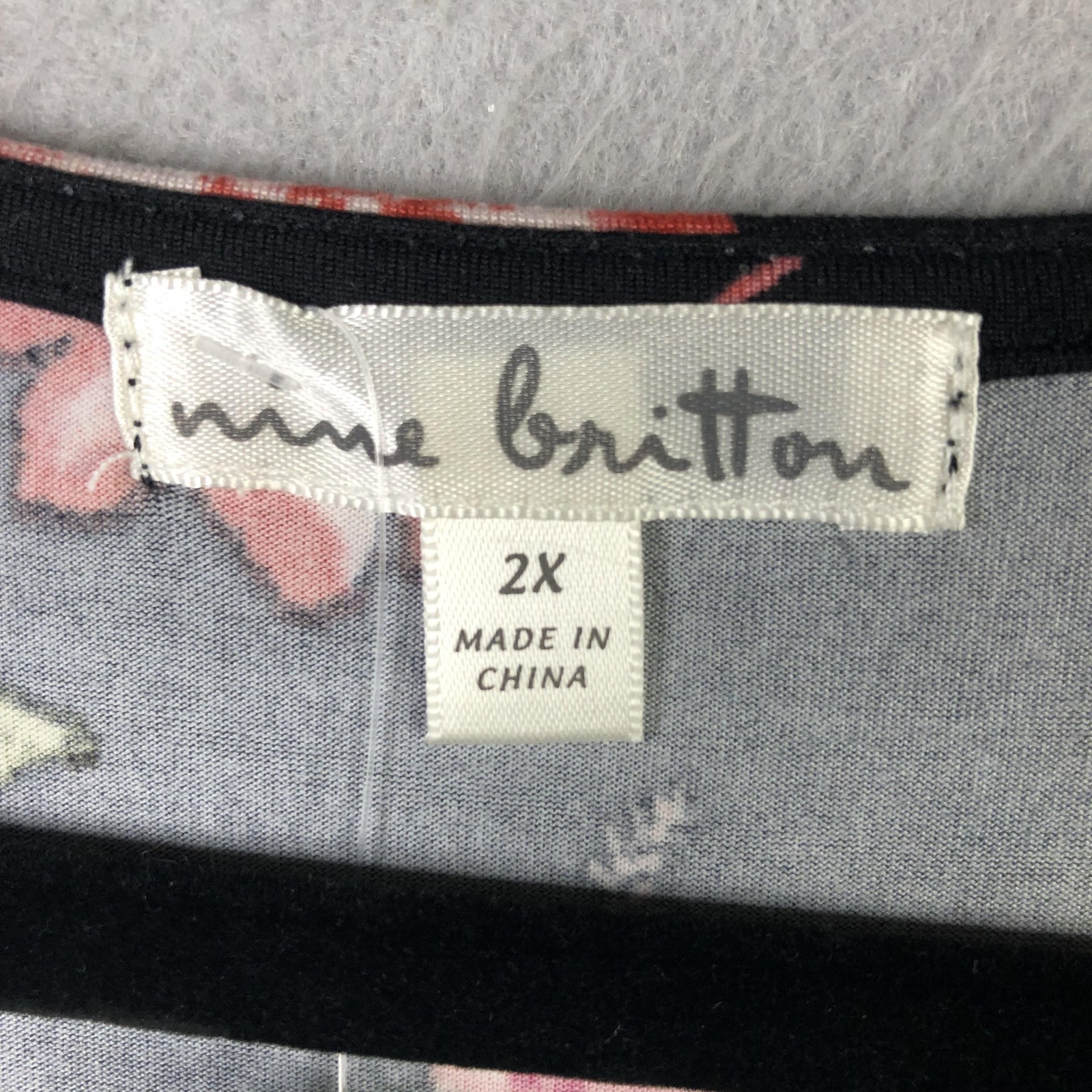 Nine Britton Rosaline Knit Maxi Dress Womens 2X Black Floral Smocked Stitch Fix