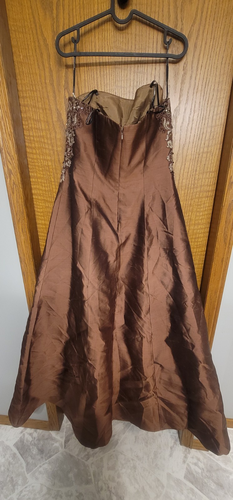 NWT Montage Botique Mon Cheri Bridal Style #26927 Dress Cocoa Size 12 Long