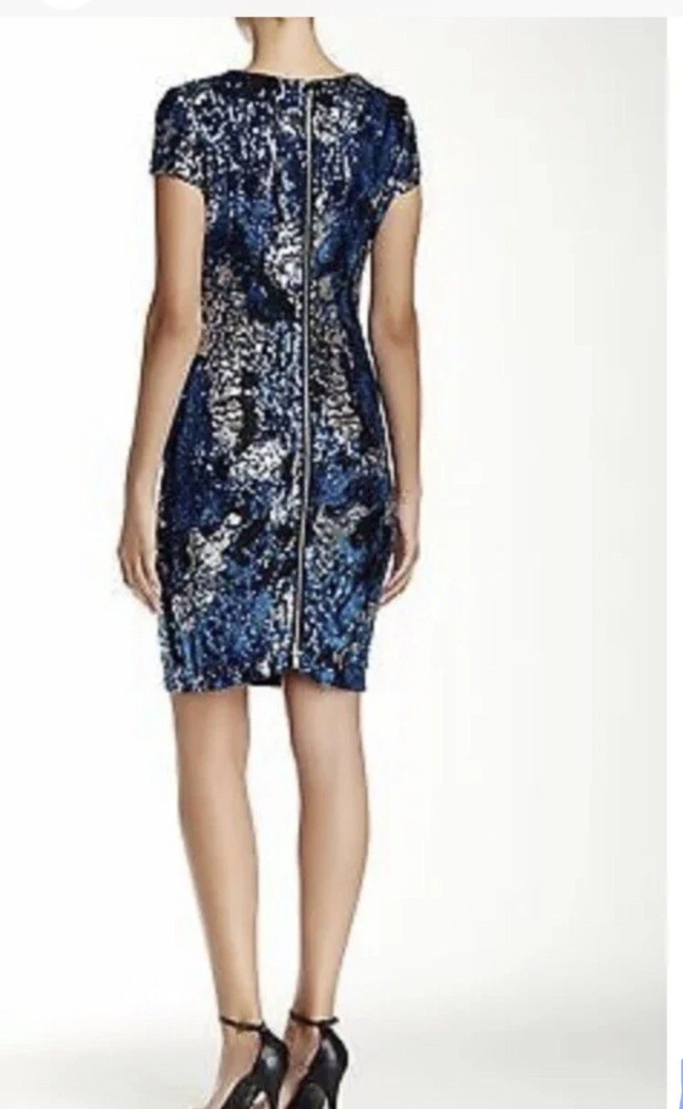 CACHE Sequin Blue And Silver Medium Size New With TAGS ELEGANT AND GORGEUS