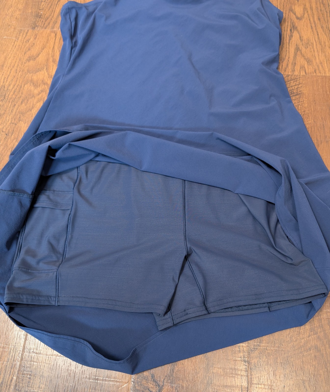 Outdoor Voices Navy Athletic Dress Size XL Built-In Shorts Pockets Racerback