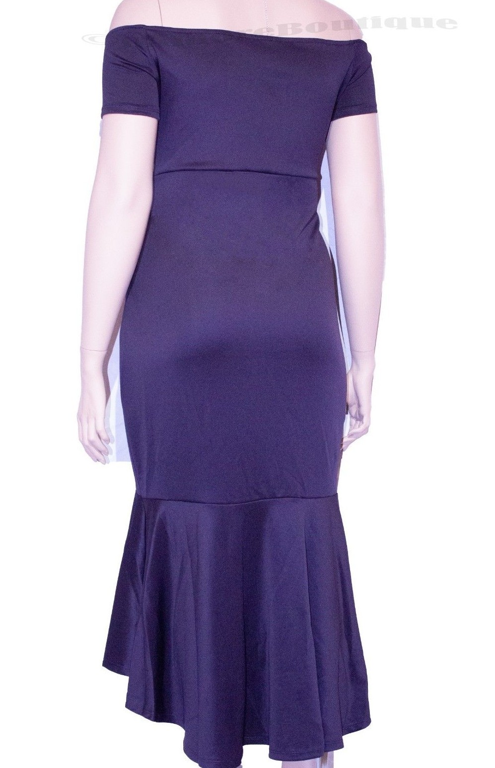 Navy Blue Plus Size Hi-Lo Wedding Dress 2XL 3XL