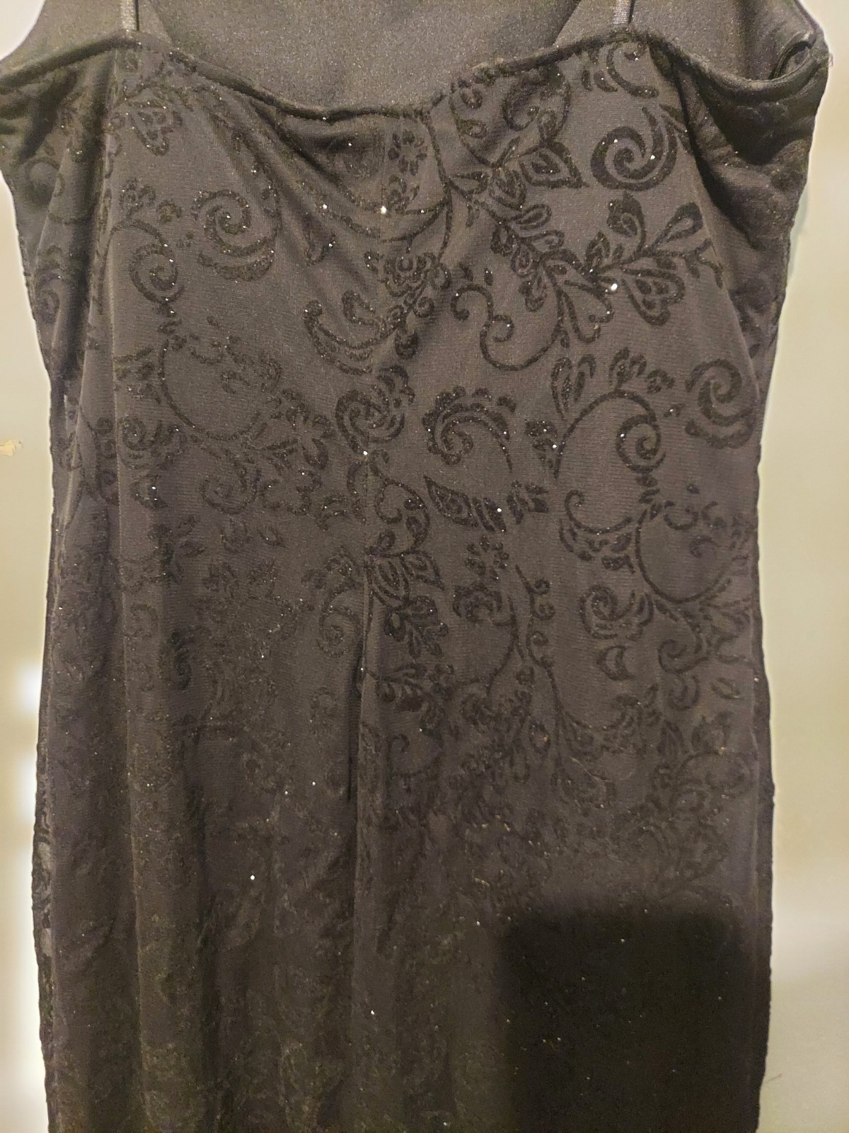 Y2K Sequin Paisley Maxi Evening Slip Dress Whimsigoth Glam M Prom Homecoming