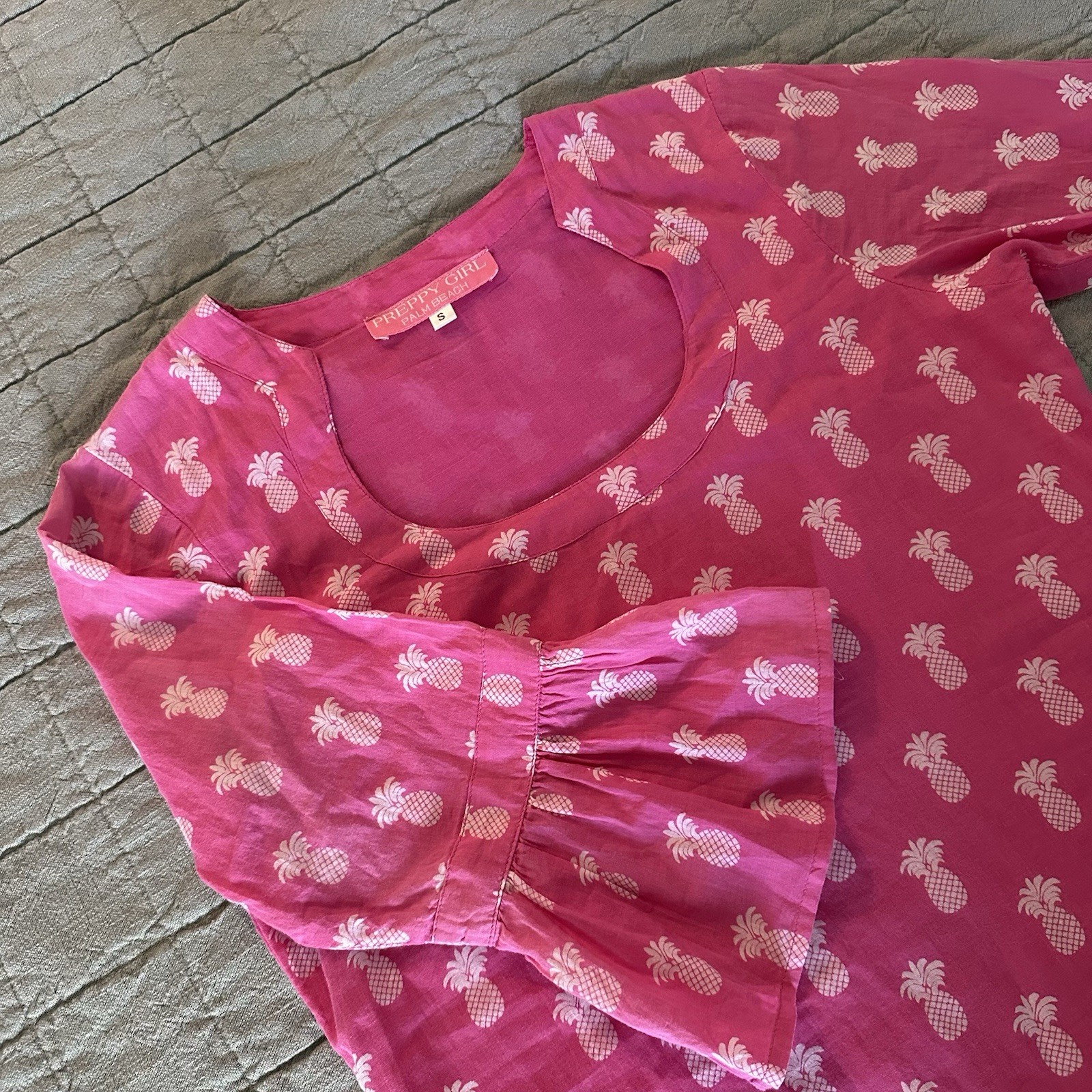 Preppy Girl Palm Beach Pineapple Tunic