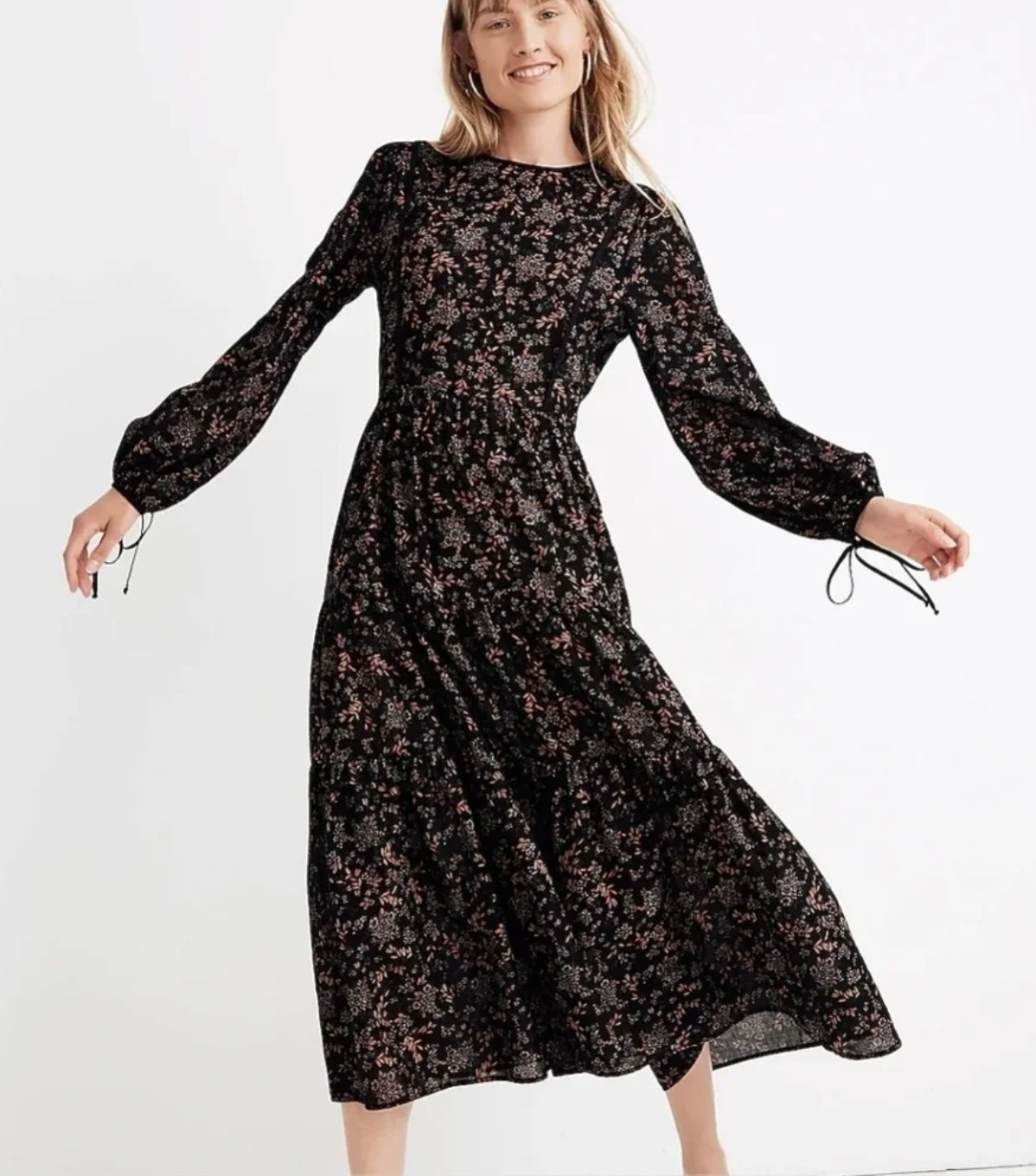 Christy Dawn Tallulah Tie-Back Midi Dress Wildblooms Floral Size XS