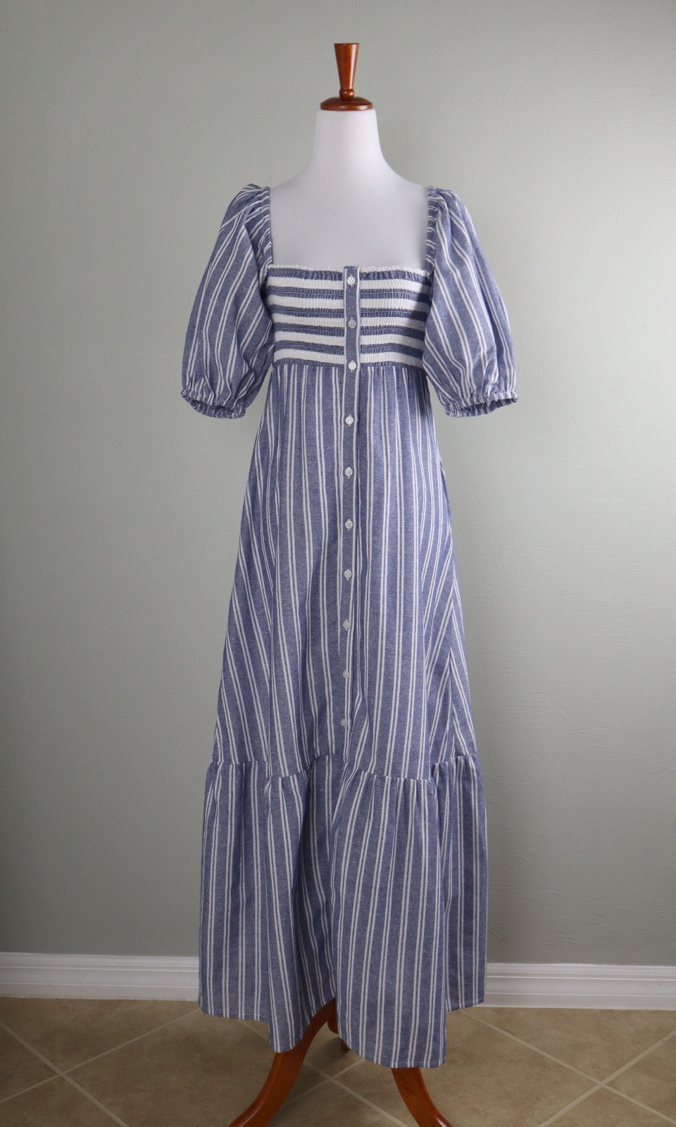 EMERSON FRY Love, Tomas NWT $198 Santiago Striped Maxi Dress Size XS / Small